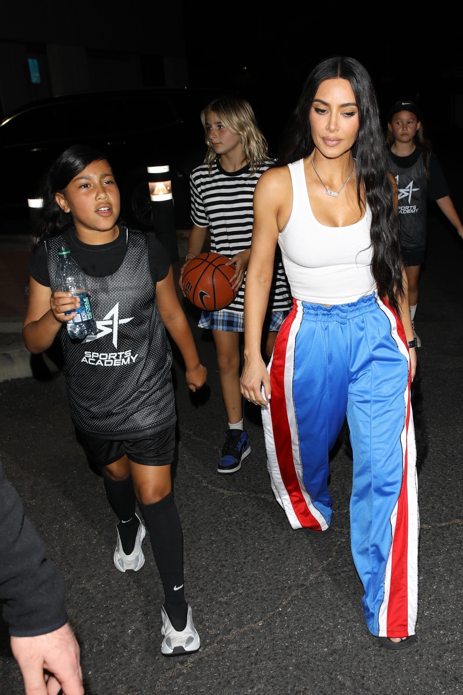 Kim Kardashian attends her daughter North's basketball game 