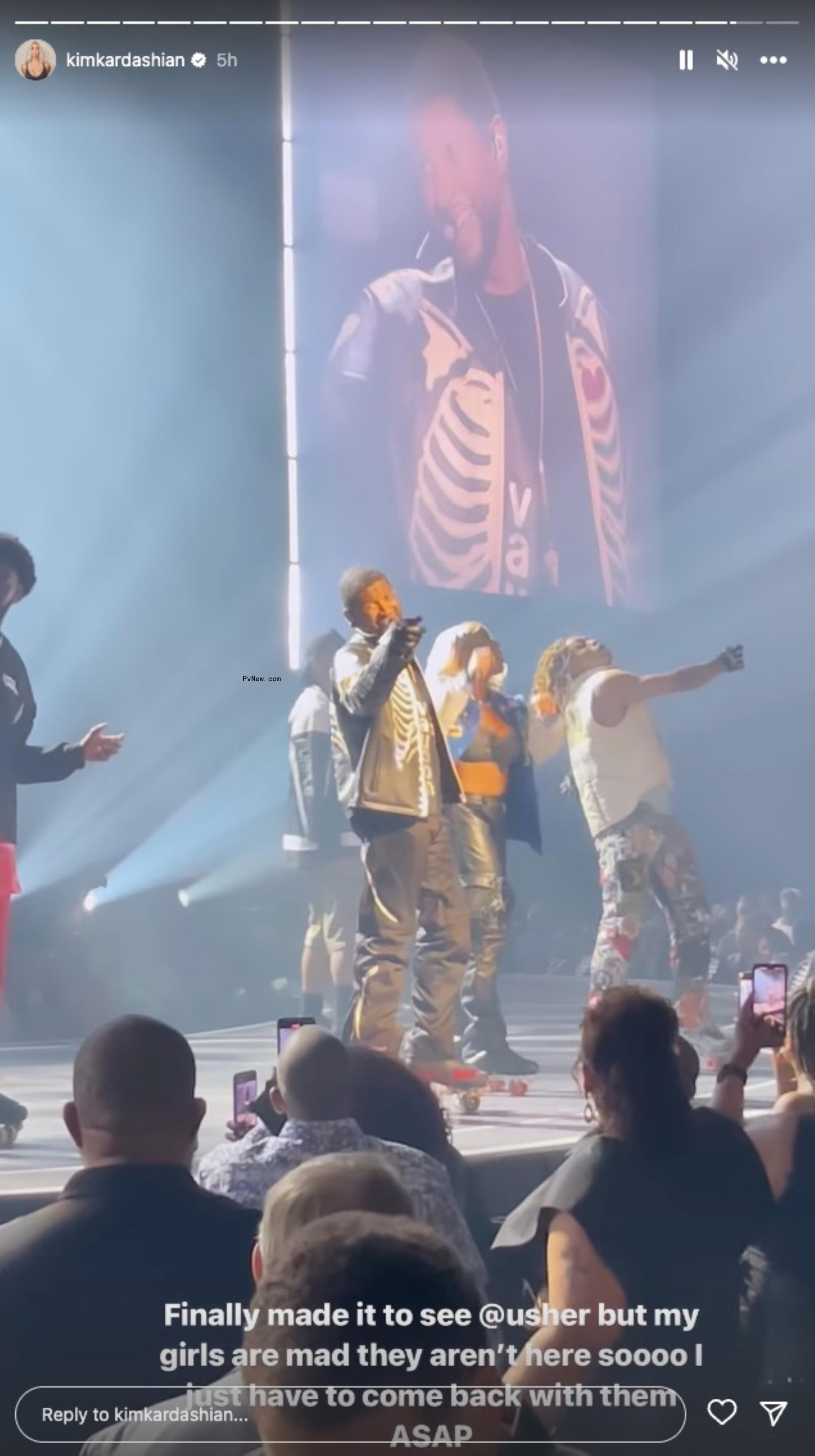 Usher performing in Las Vegas