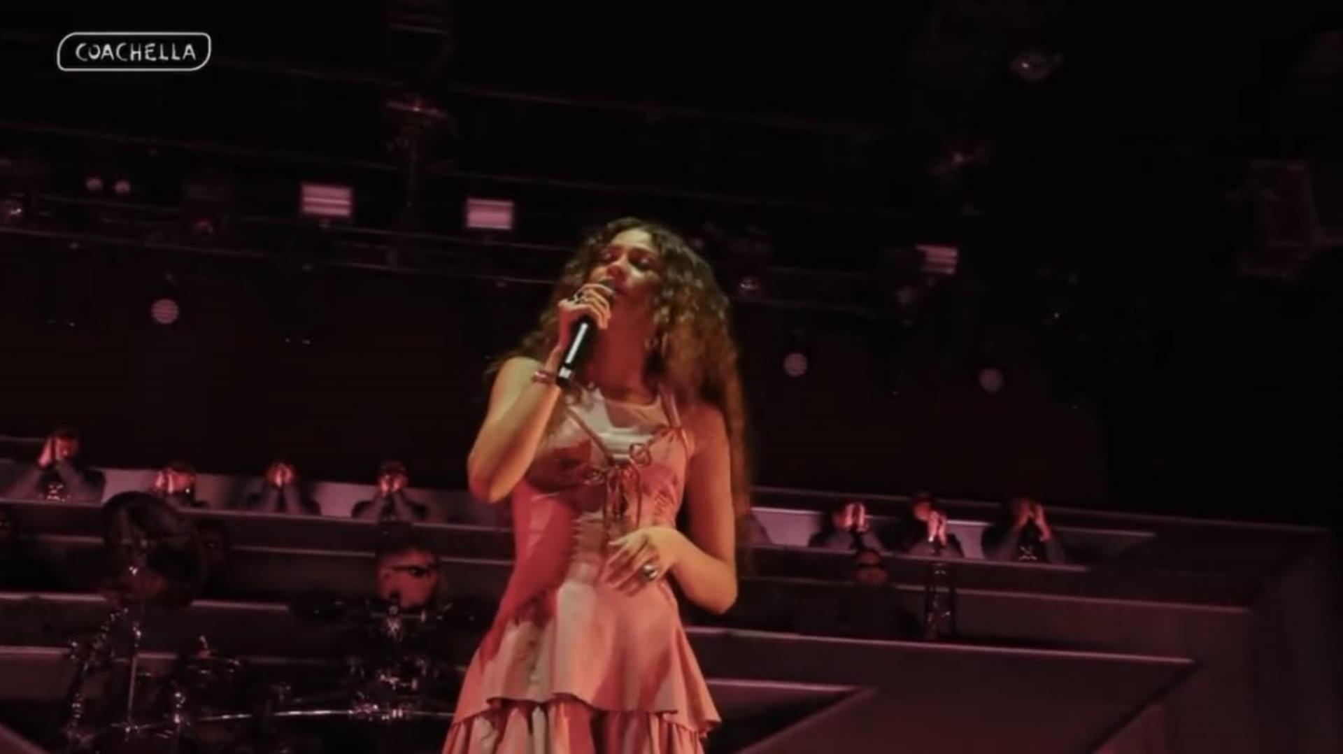 Zendaya on stage at Coachella