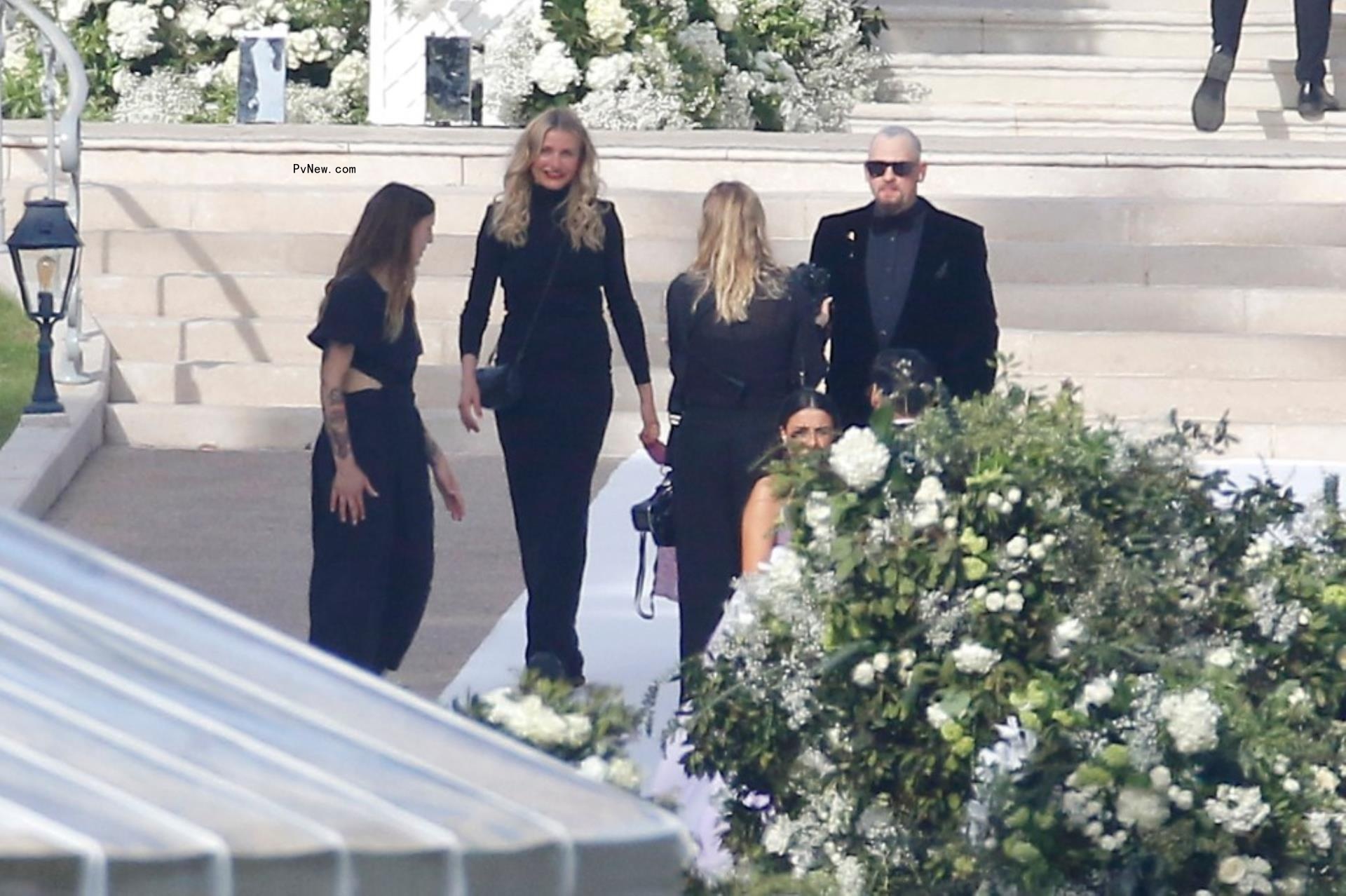 Cameron Diaz and Benji Madden at Sofia Richie's wedding.
