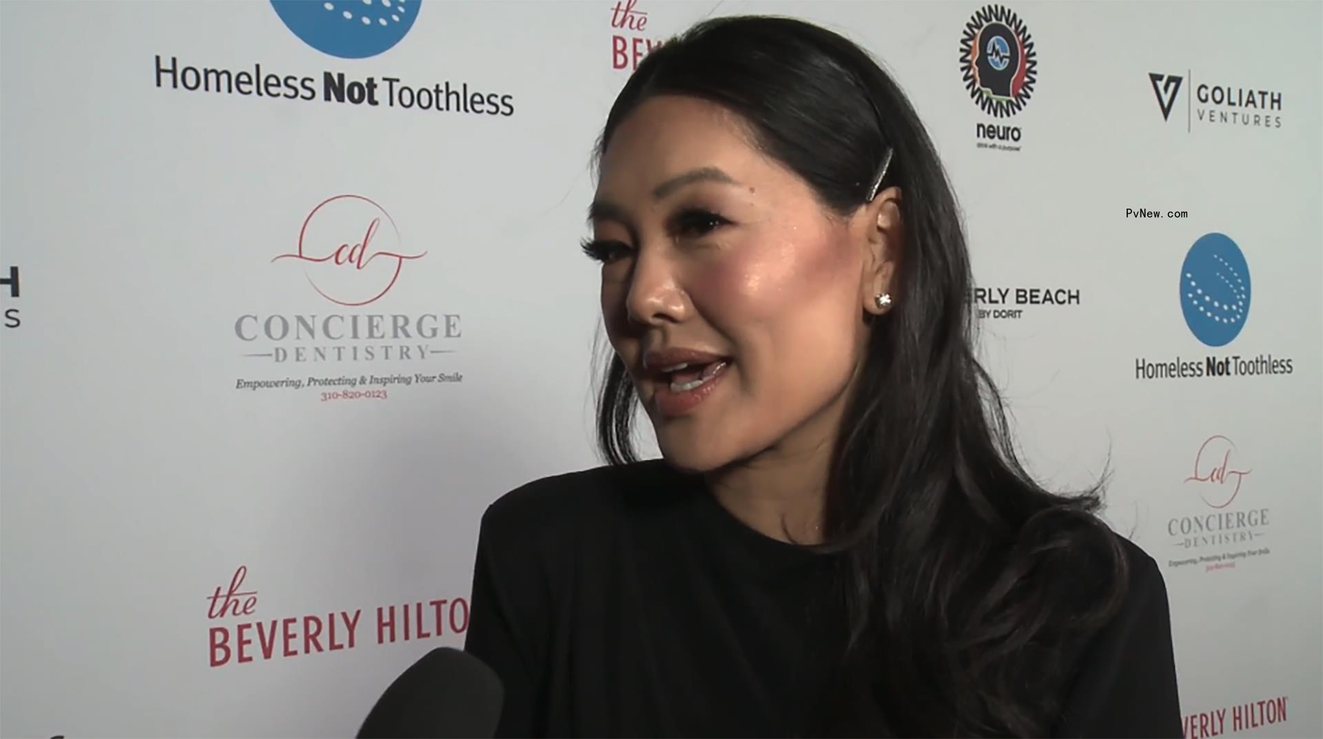 Crystal Kung Minkoff chatting with Pvnew