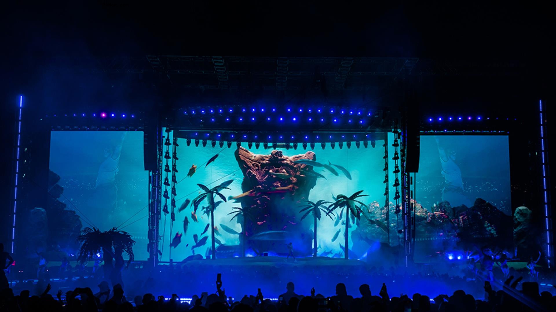 Inside Bad Bunny’s Trip-the-Light-Fantastic Visuals for His Stadium Tour