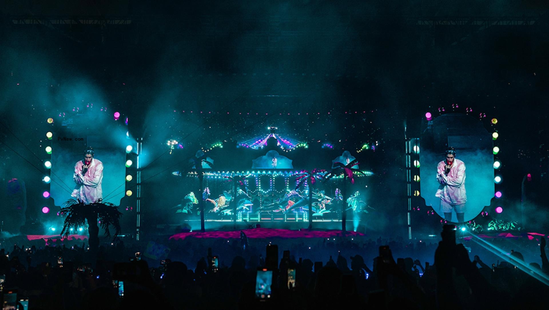 Inside Bad Bunny’s Trip-the-Light-Fantastic Visuals for His Stadium Tour