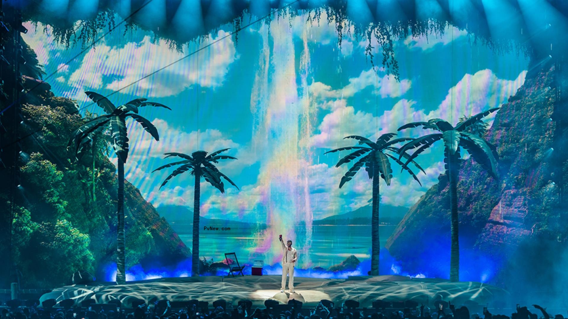 Inside Bad Bunny’s Trip-the-Light-Fantastic Visuals for His Stadium Tour