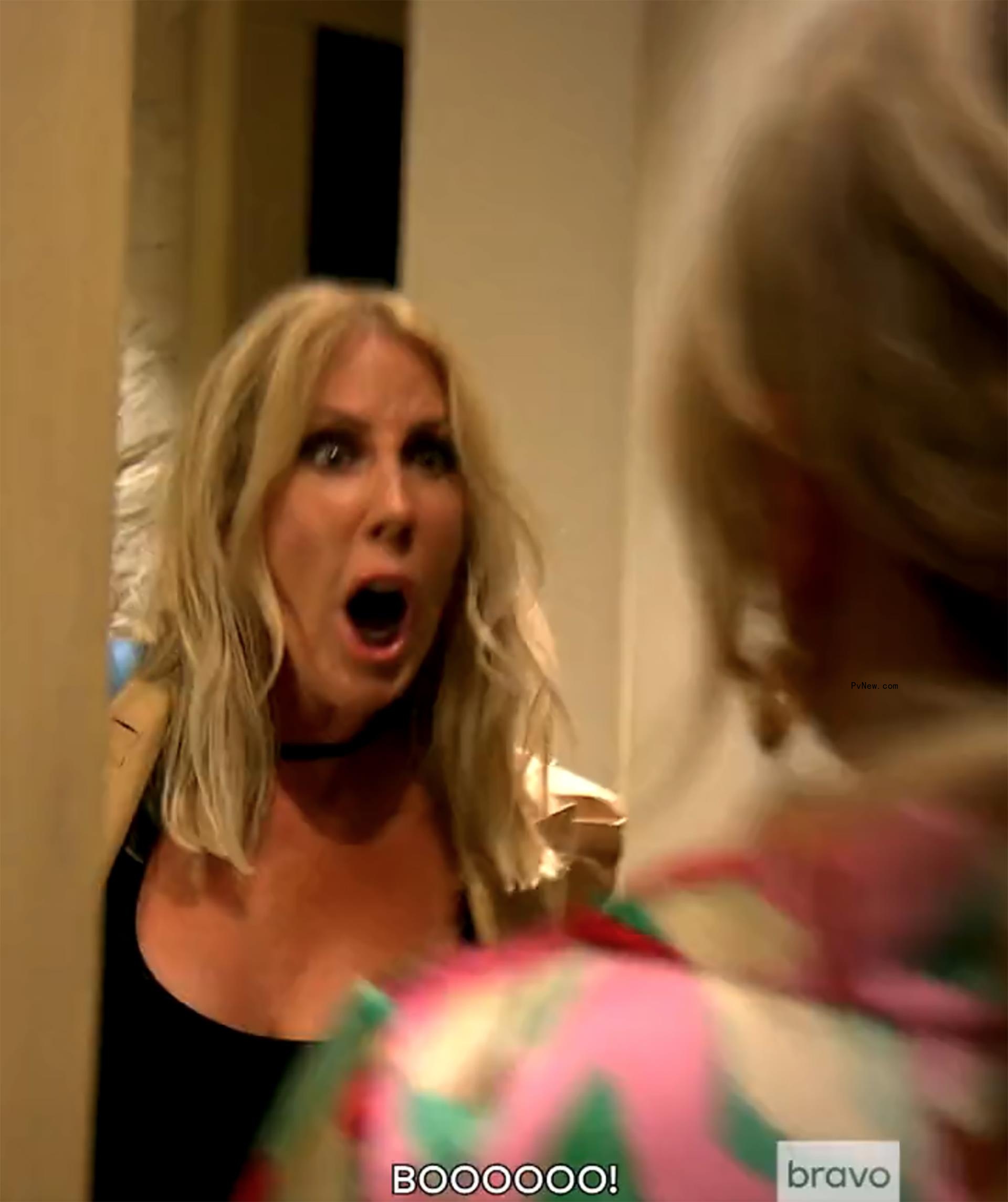 Emily Simpson and Shannon Beador sitting on a boat