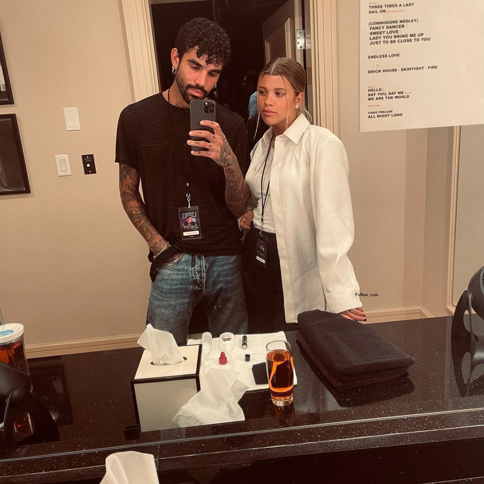 Miles Richie and Sofia Richie take mirror selfie