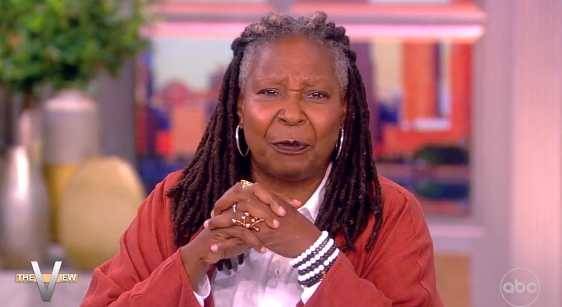 Whoopi Goldberg talking on 
