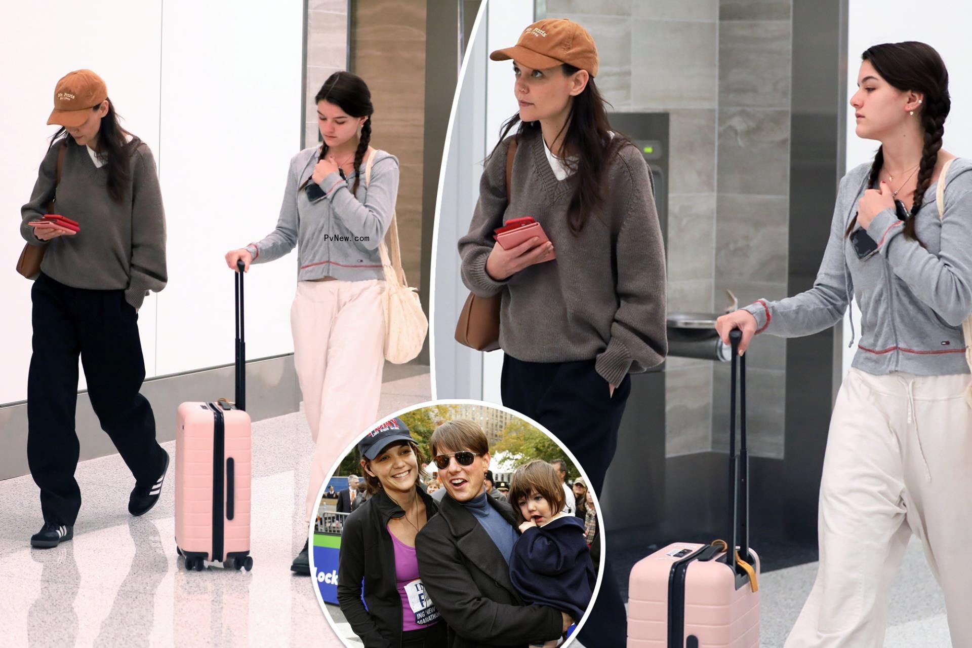 Katie Holmes and look-alike daughter, Suri, seen during rare outing in LA