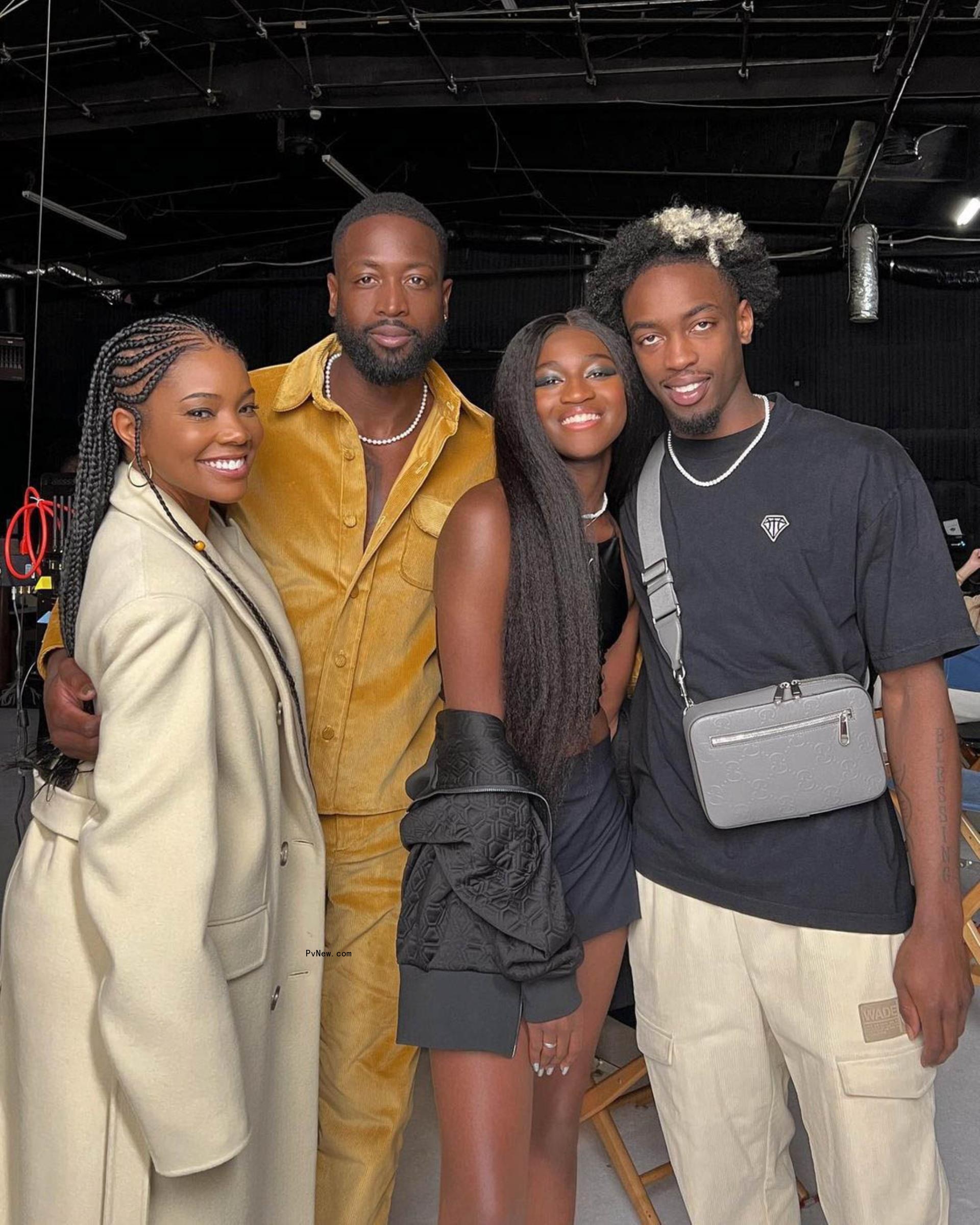 Dwyane Wade and his family. 