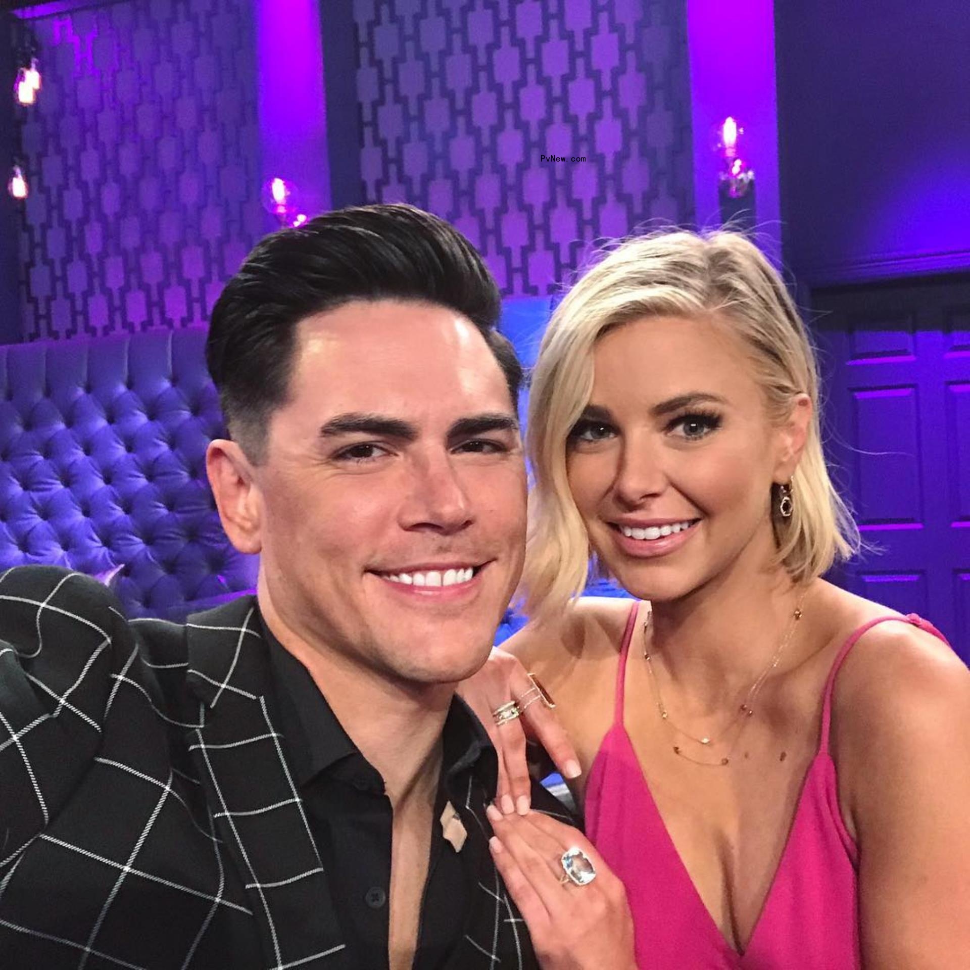 Ariana Madix and Tom Sandoval smiling.