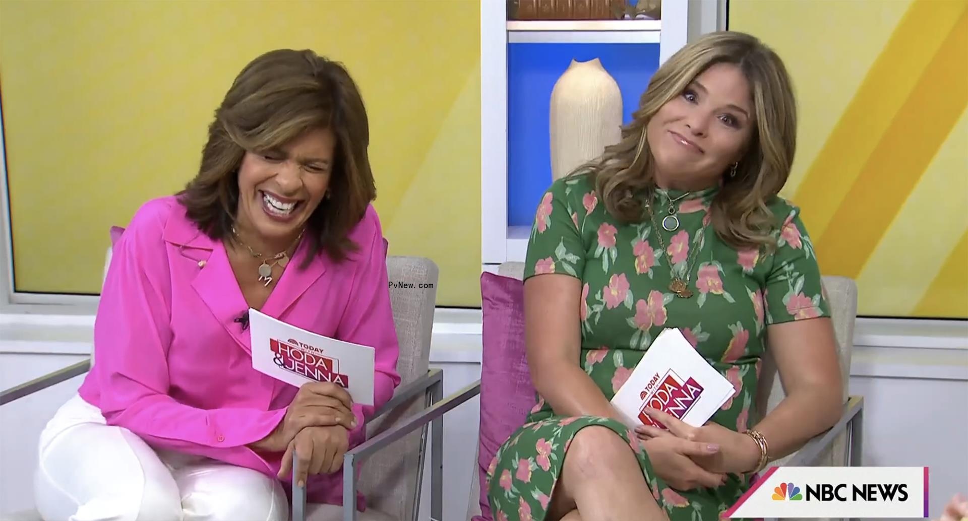 Hoda Kotb and Jenna Bush Hager sitting on 