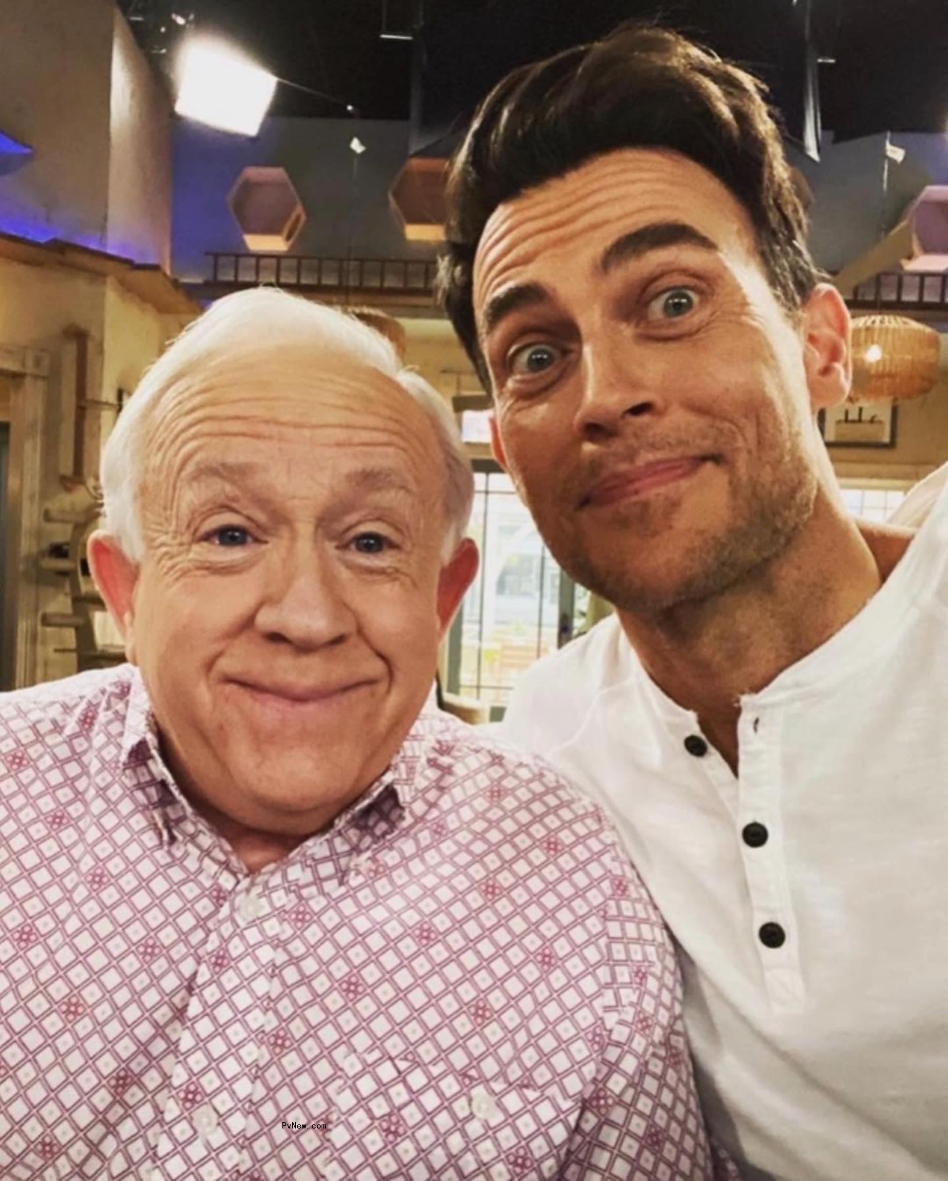 A selfie of Cheyenne Jackson and Leslie Jordan.