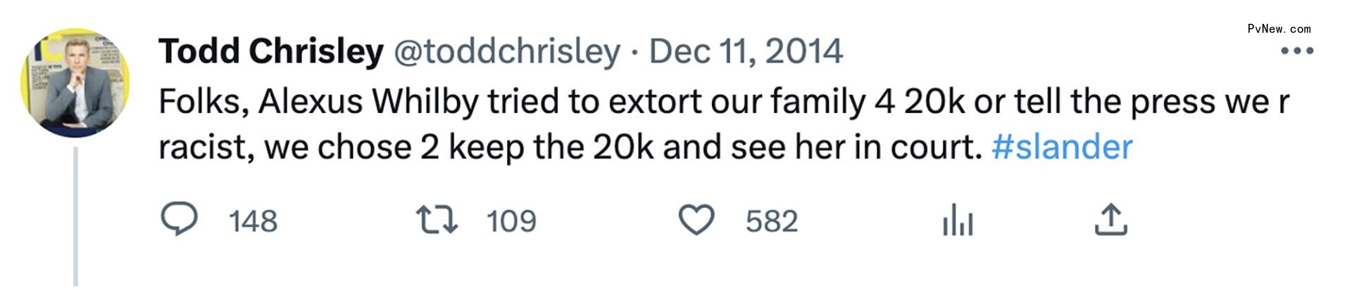 A screenshot of Todd Chrisley's tweet.