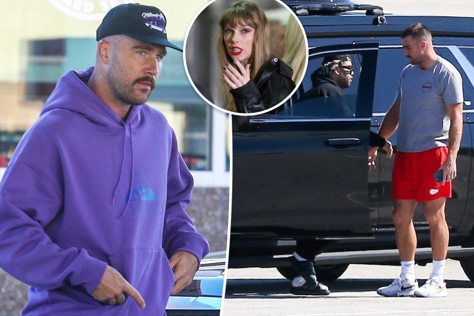 Travis Kelce spends 34th birthday hanging out in his car with friends — not Taylor Swift