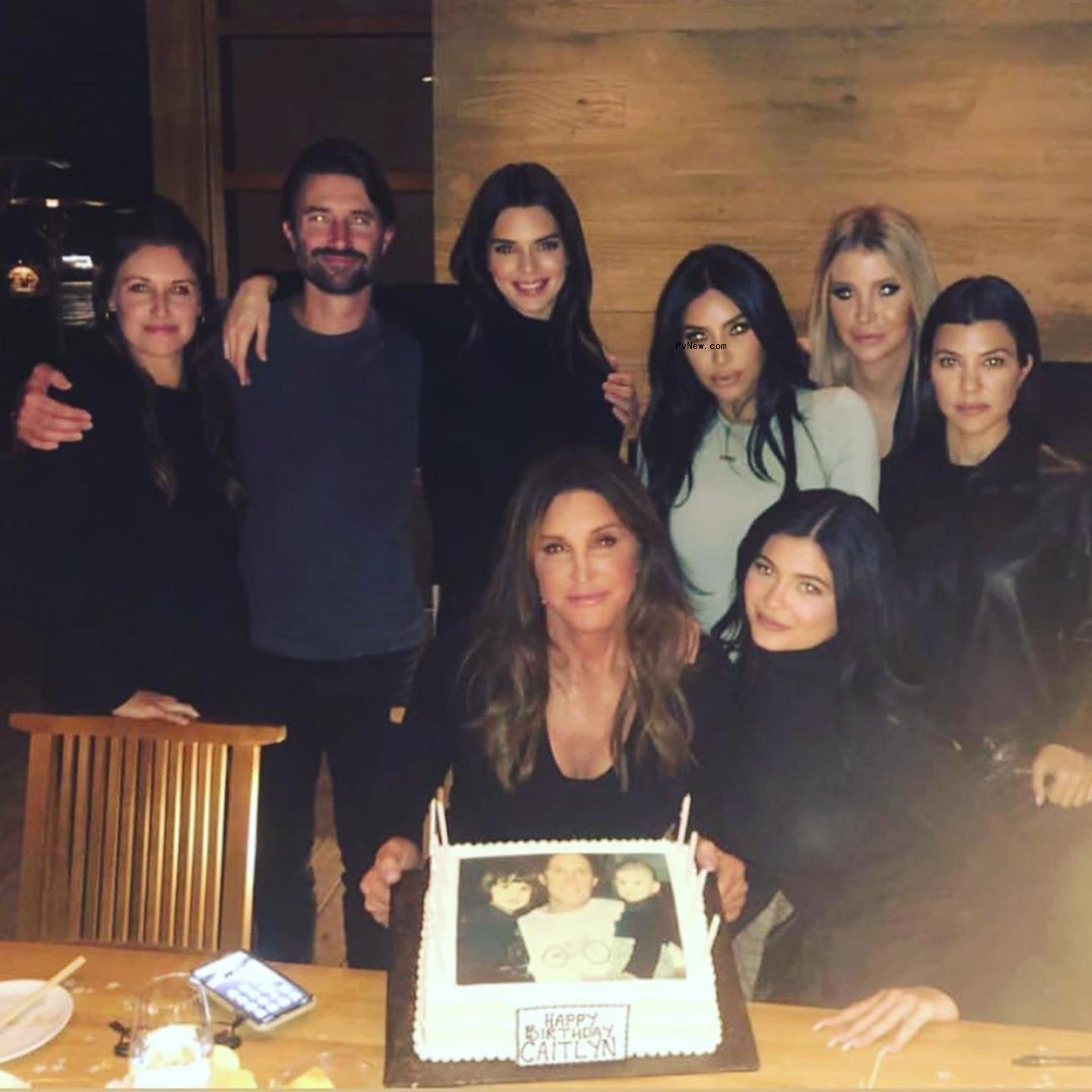 Caitlyn Jenner with her children and stepchildren