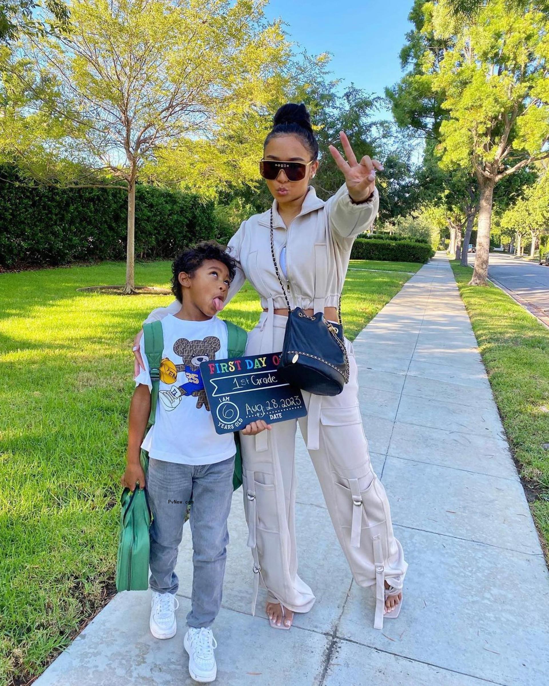 Jordan Craig with her son prince