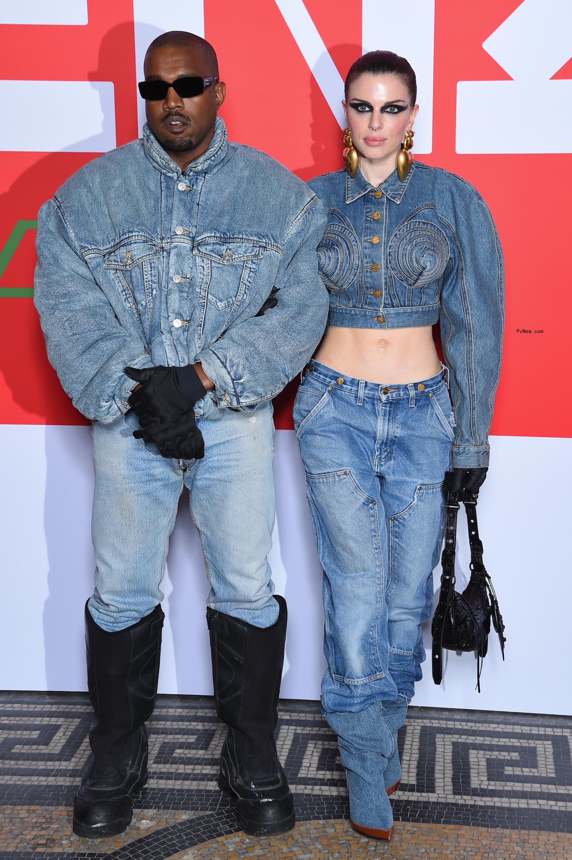 Kanye West and Julia Fox in Paris in 2022.