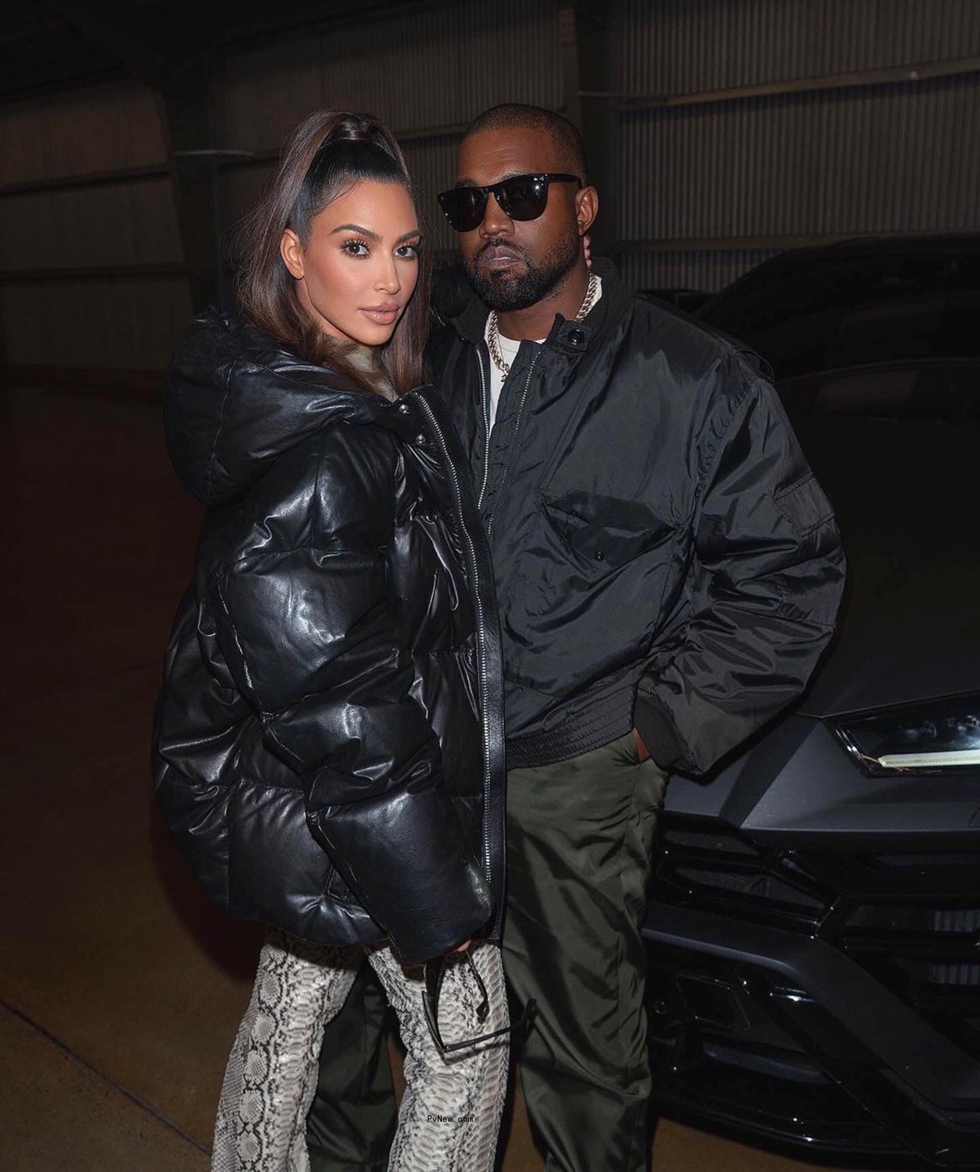 Kim Kardashian and Kanye West.