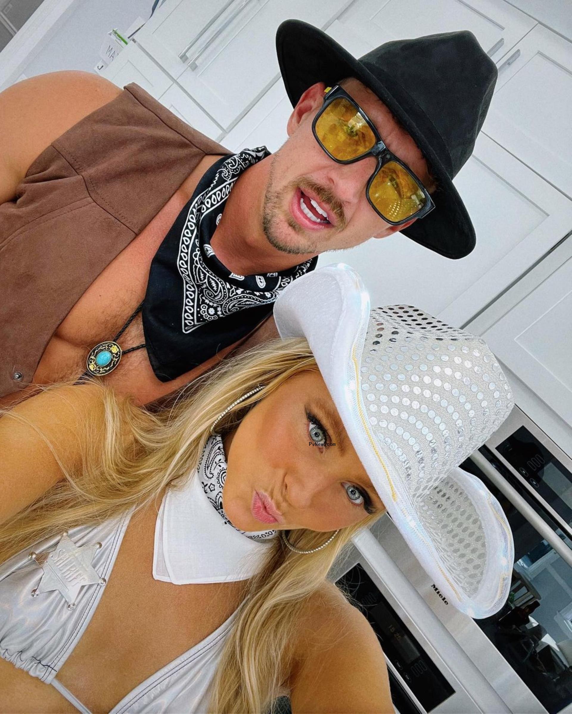 Kory Keefer and Sam Feher posing for a selfie