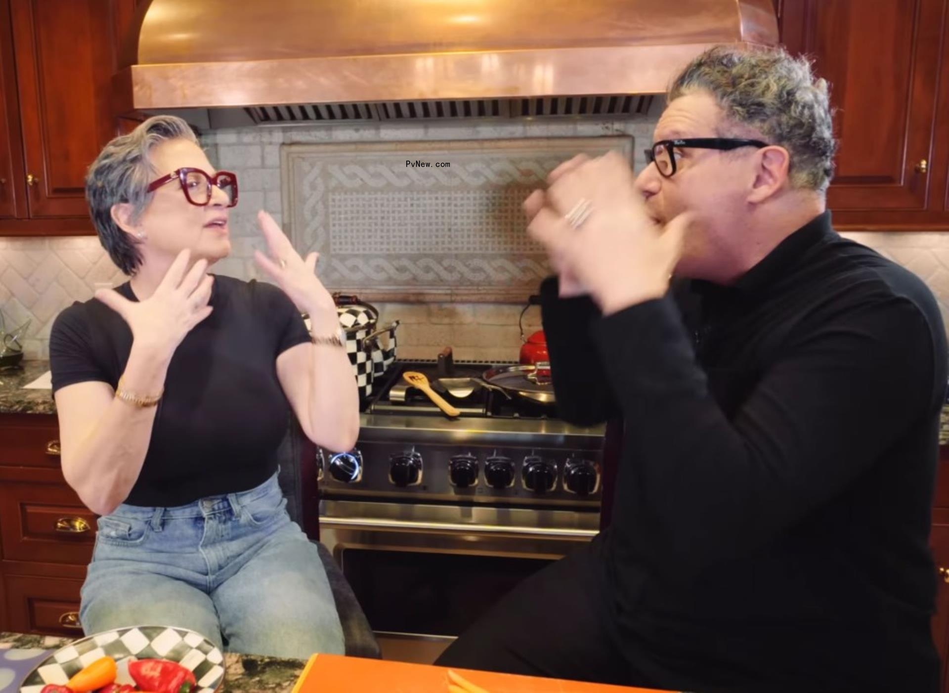 Caroline Manzo talking on her YouTube show