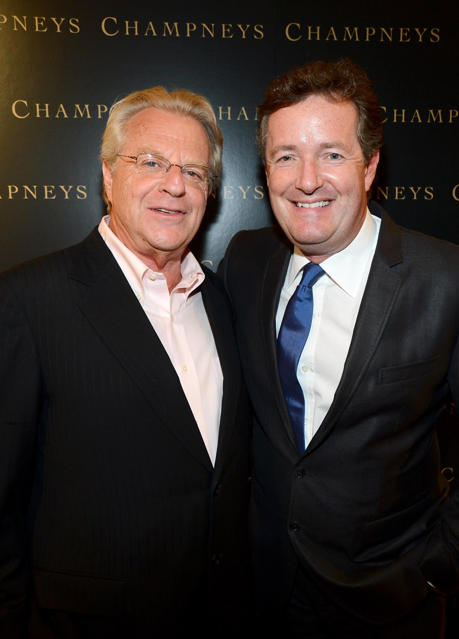 Jerry Springer and Piers Morgan pose together