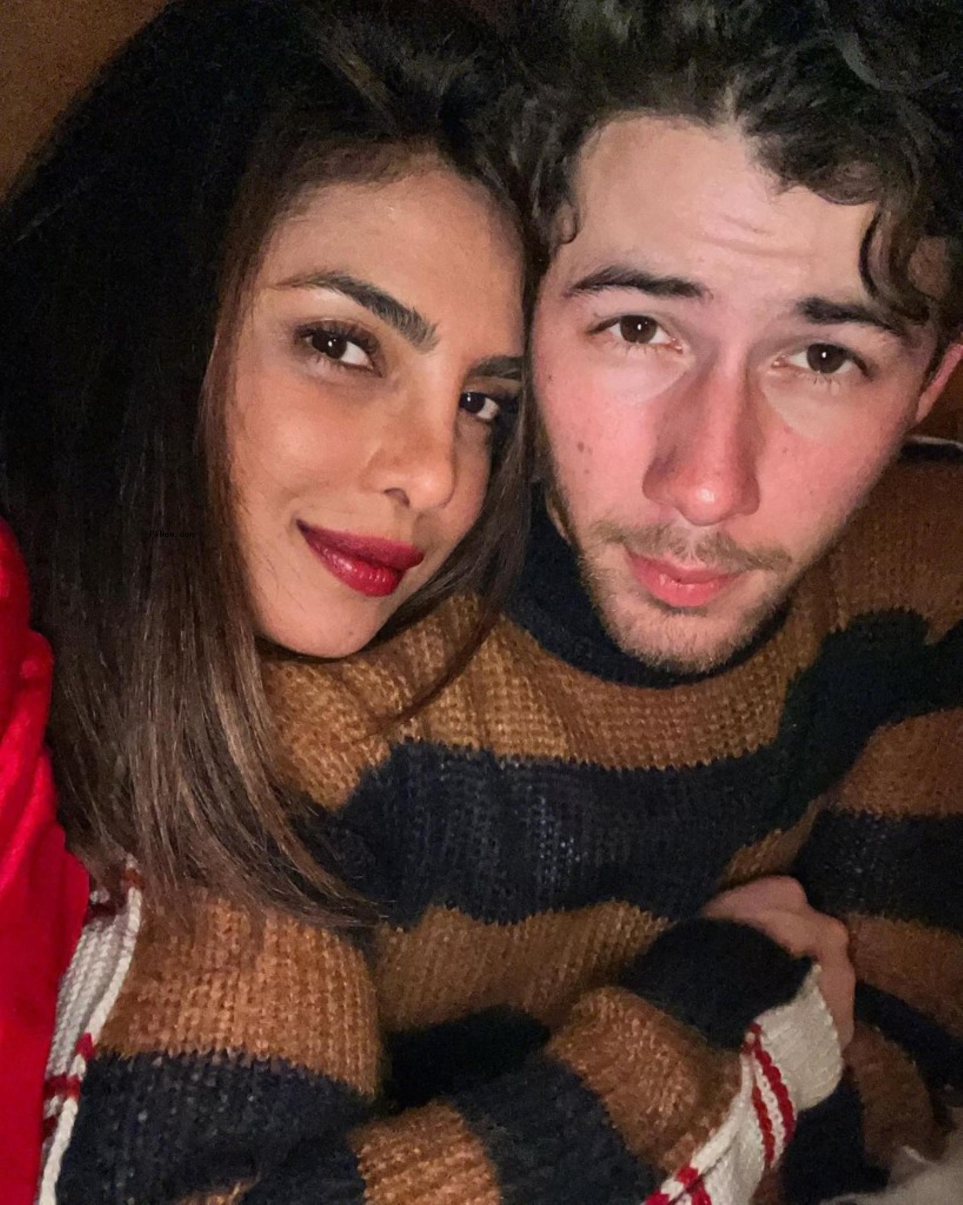 Priyanka Chopra and Nick Jo<i></i>nas in a selfie. 