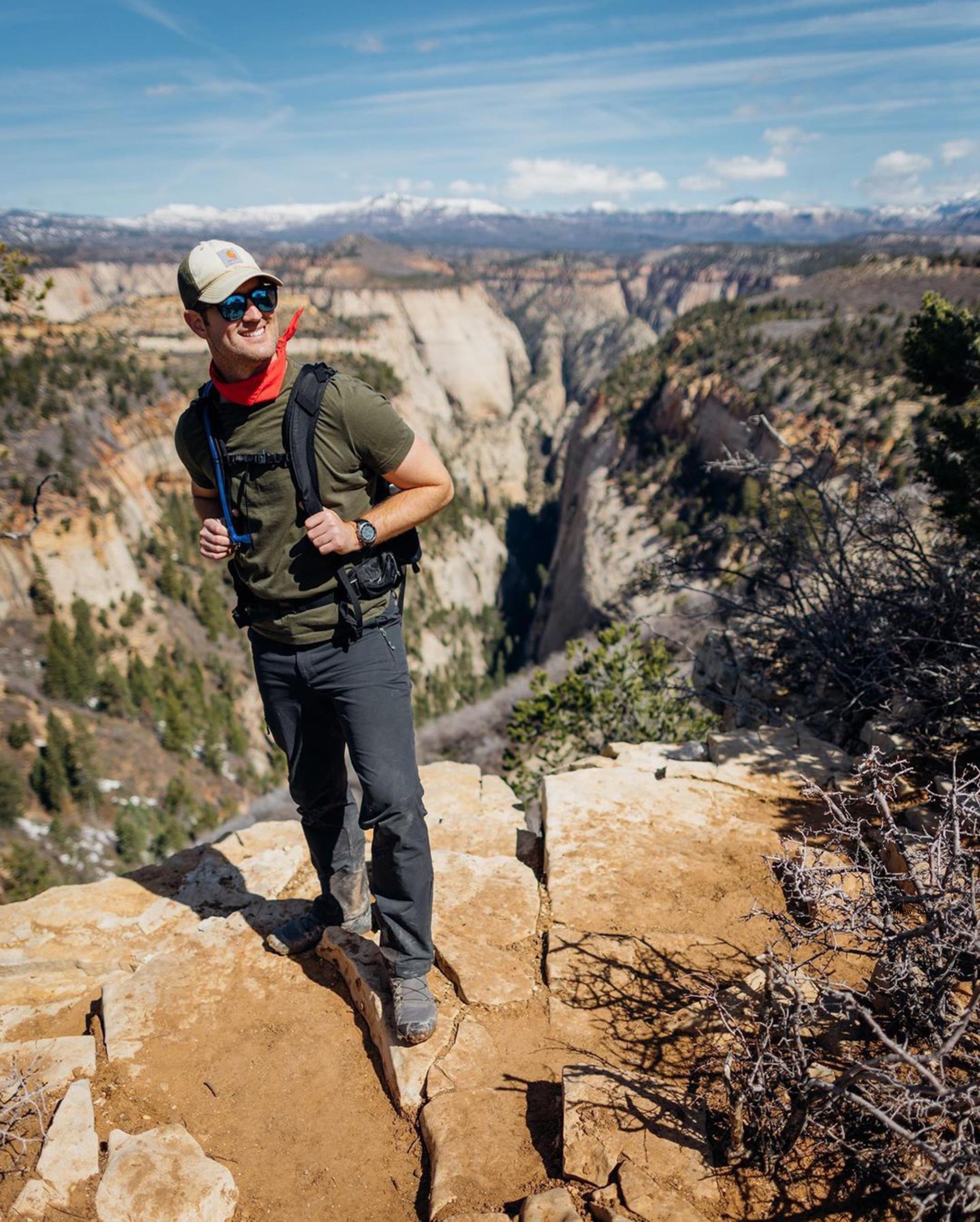 morgan chesky hiking on a mountain
