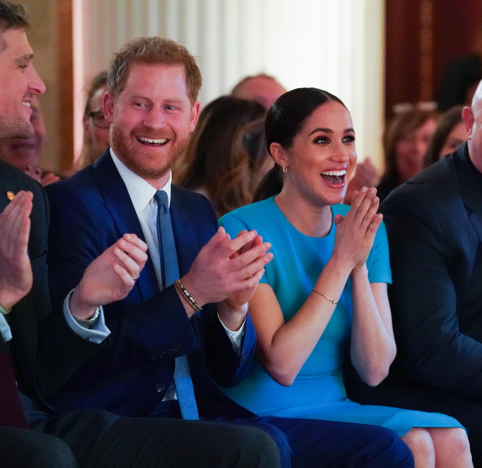 Prince Harry and Meghan Markle in Lo<i></i>ndon in 2020.