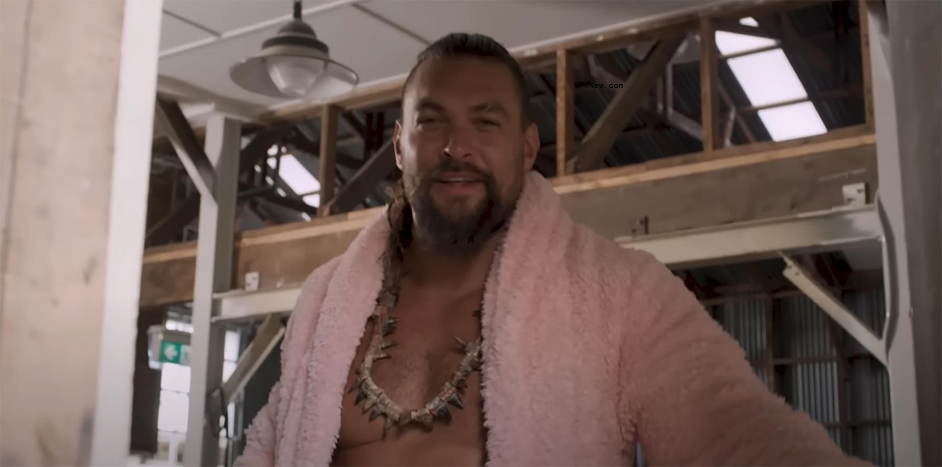Jason momoa talking in a video