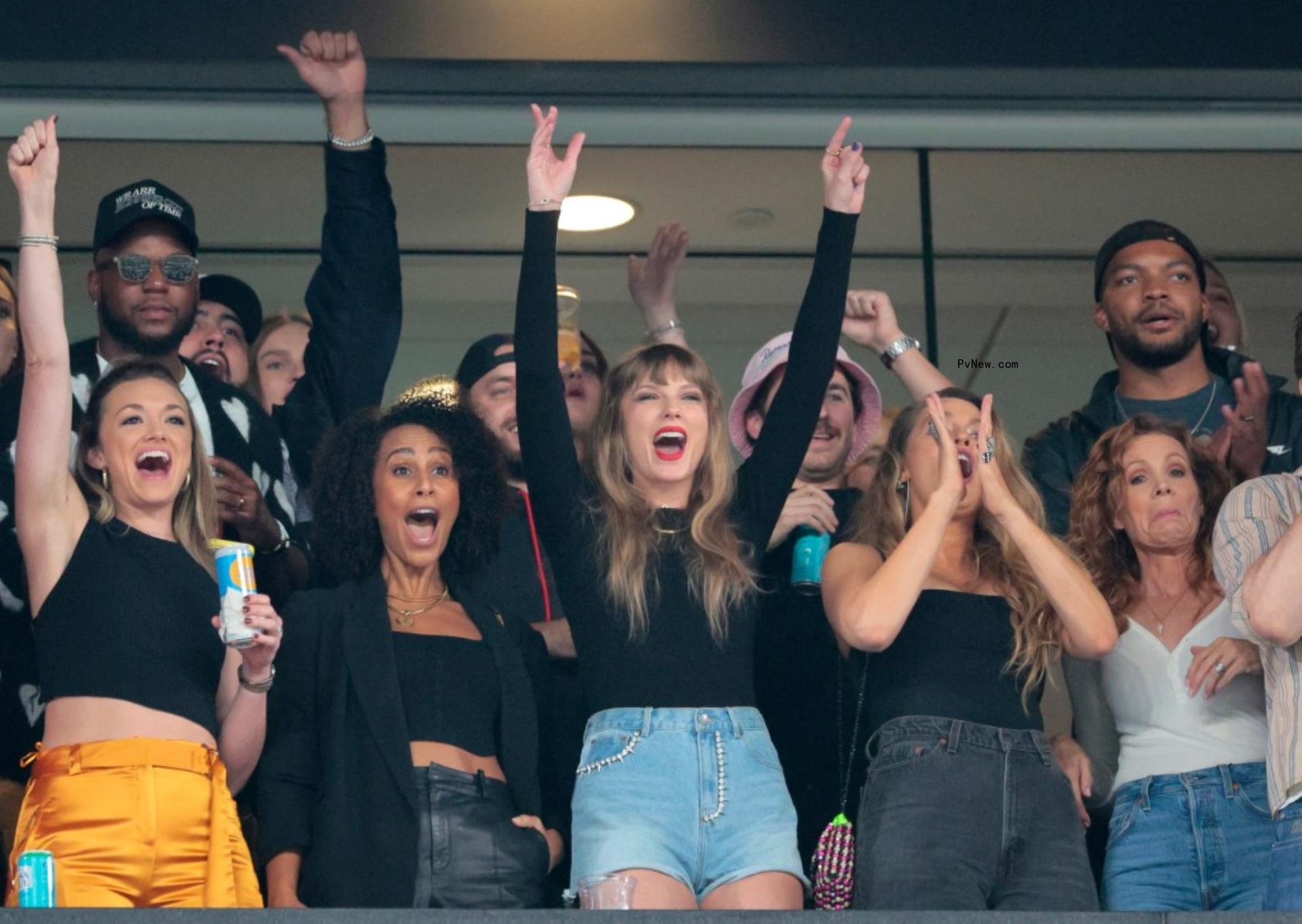 Taylor Swift at the Kansas City Chiefs' game against the New York Jets. 