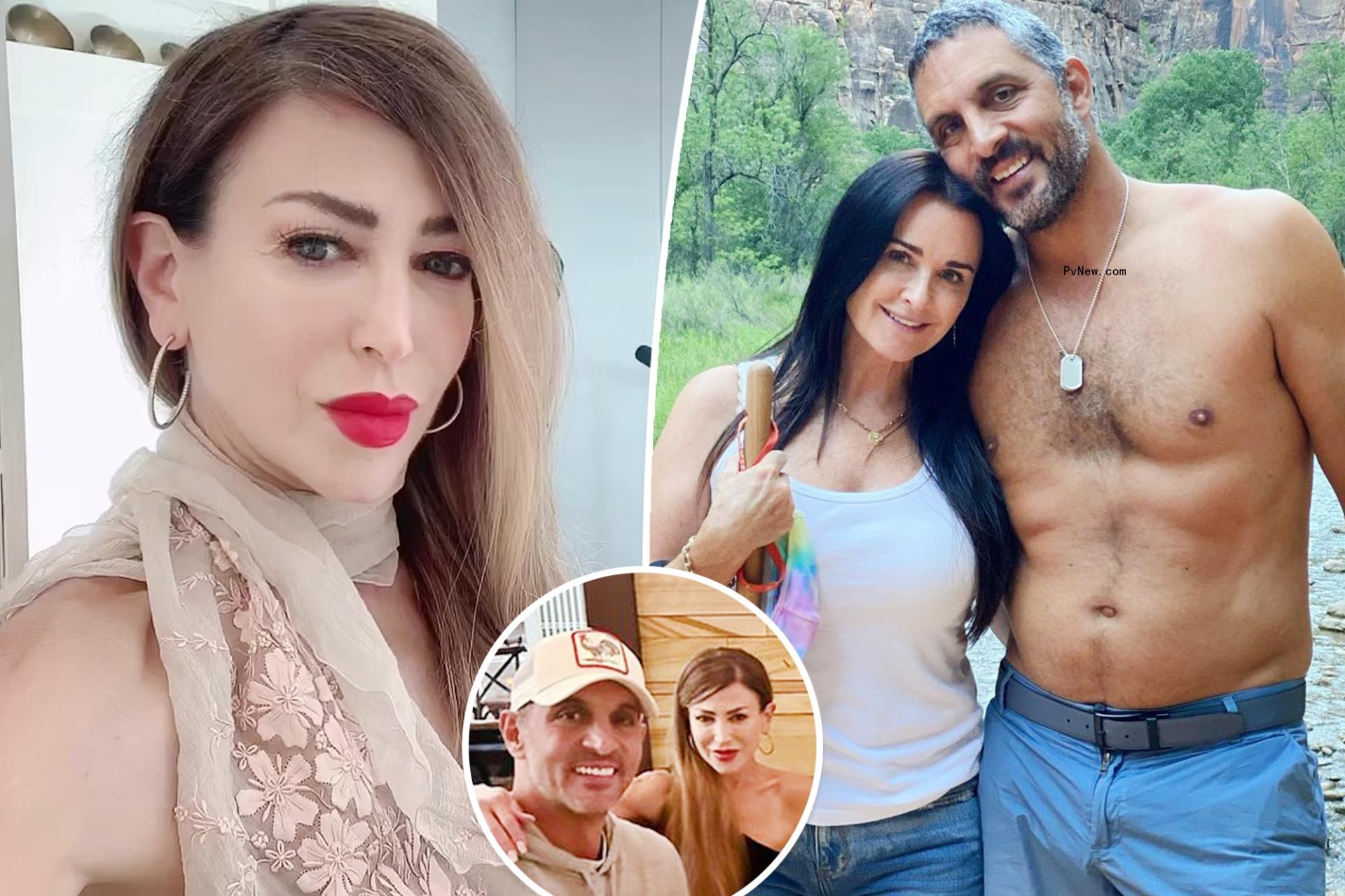 Mauricio Umansky pictured dining with actress Leslie Bega after co<i></i>nfirming Kyle Richards separation