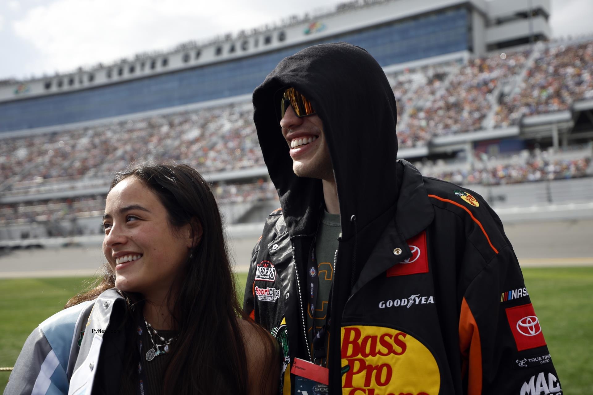 Pete Davidson and Chase Sui Wo<i></i>nders at a NASCAR race.