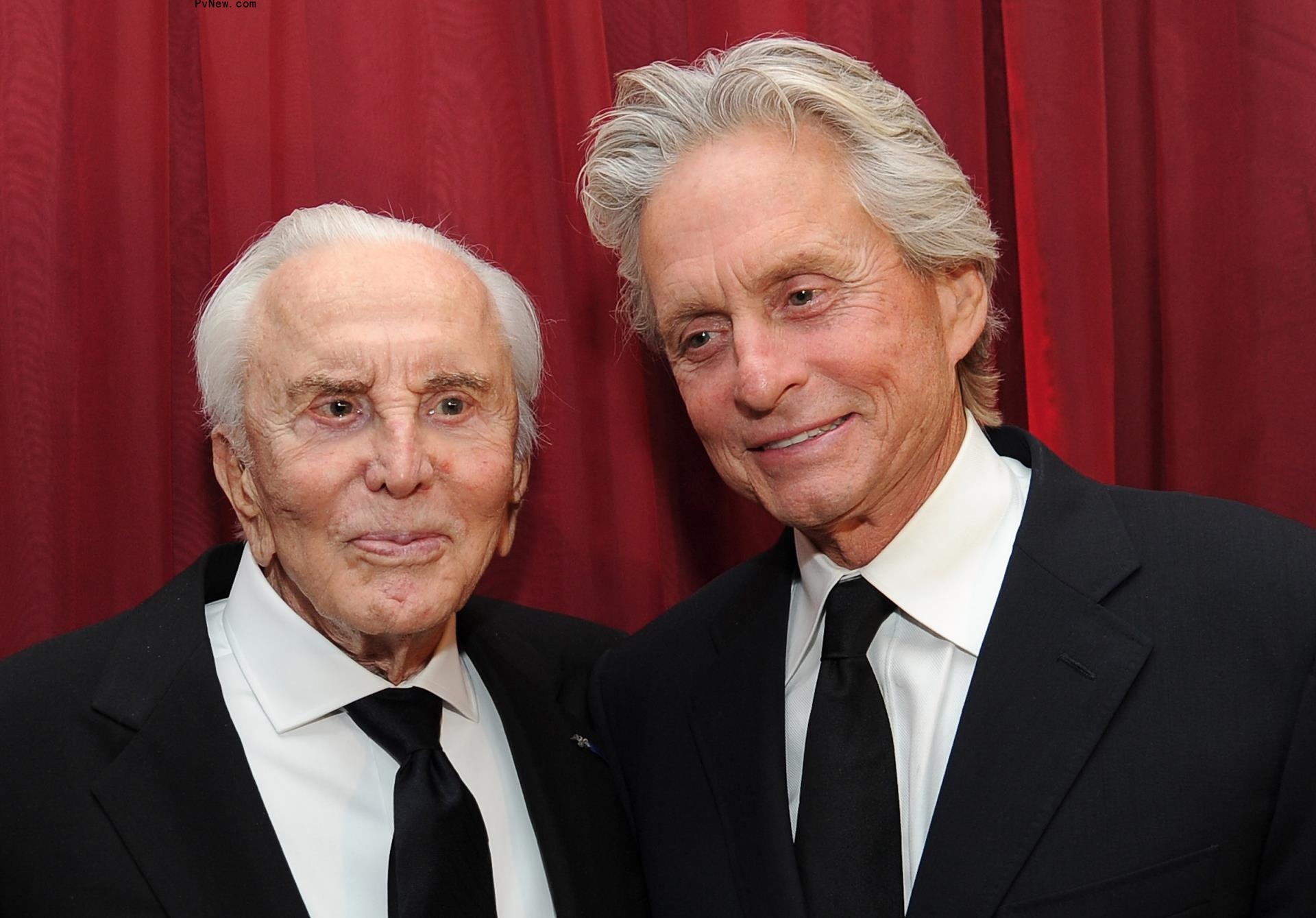 Kirk Douglas and Michael Douglas.