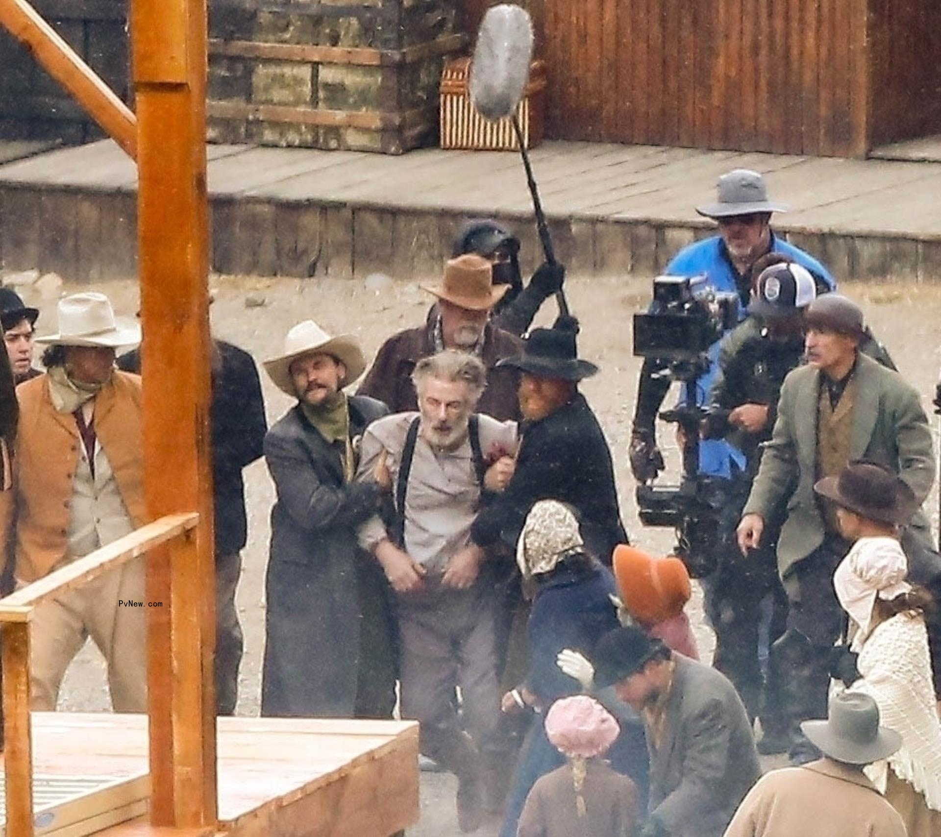 Alec Baldwin on the set of 