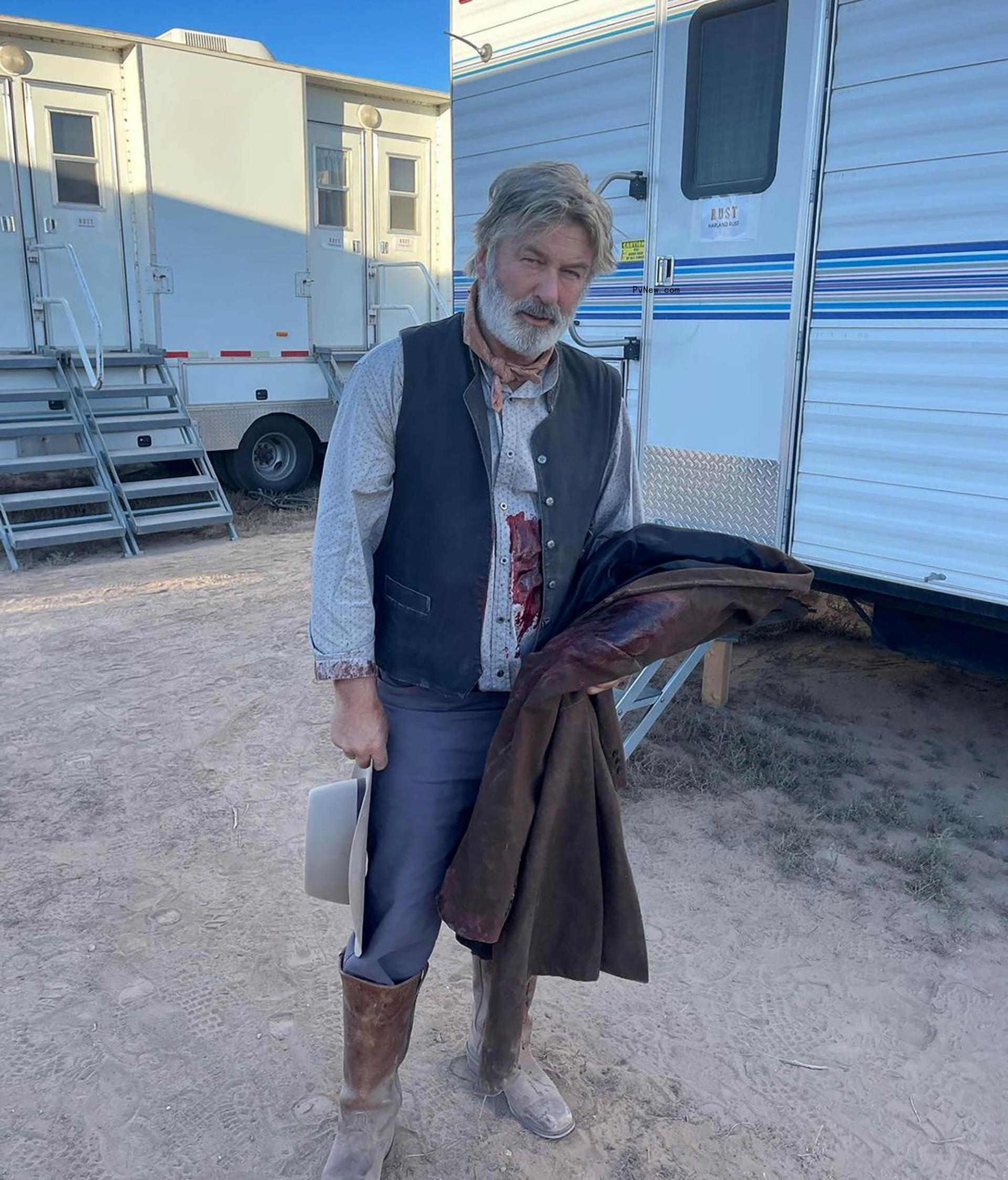 Alec Baldwin on the set of 