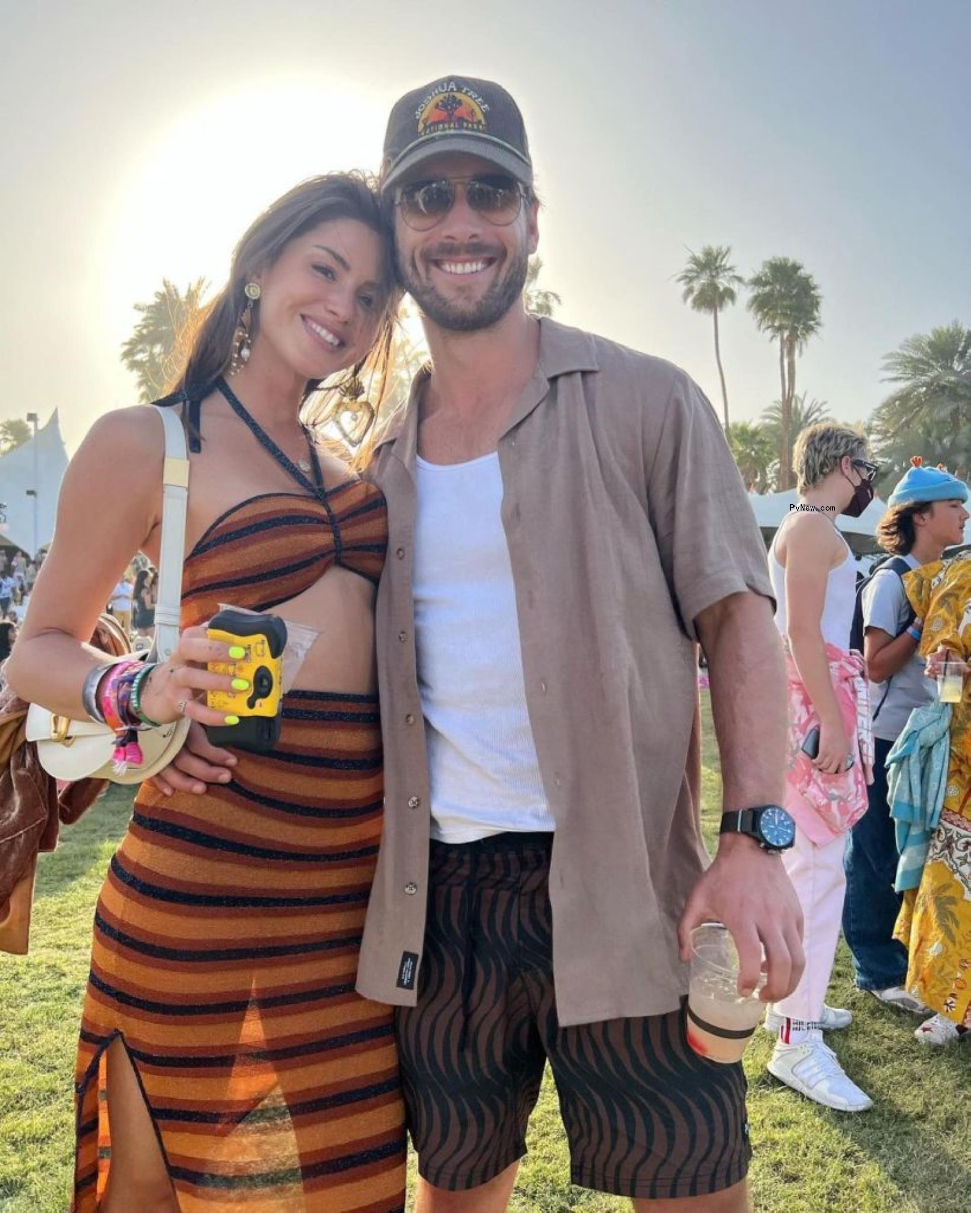 Glen Powell and Gigi Paris. 