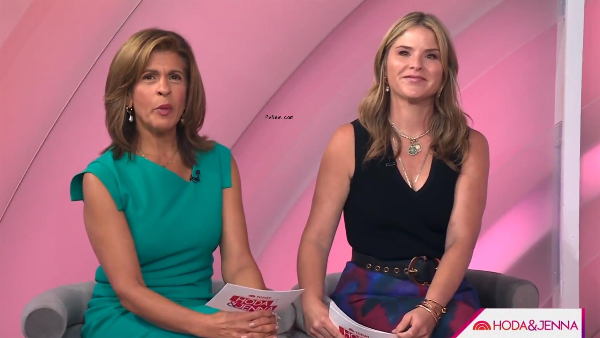 Hoda Kotb and Jenna Bush Hager sitting on 