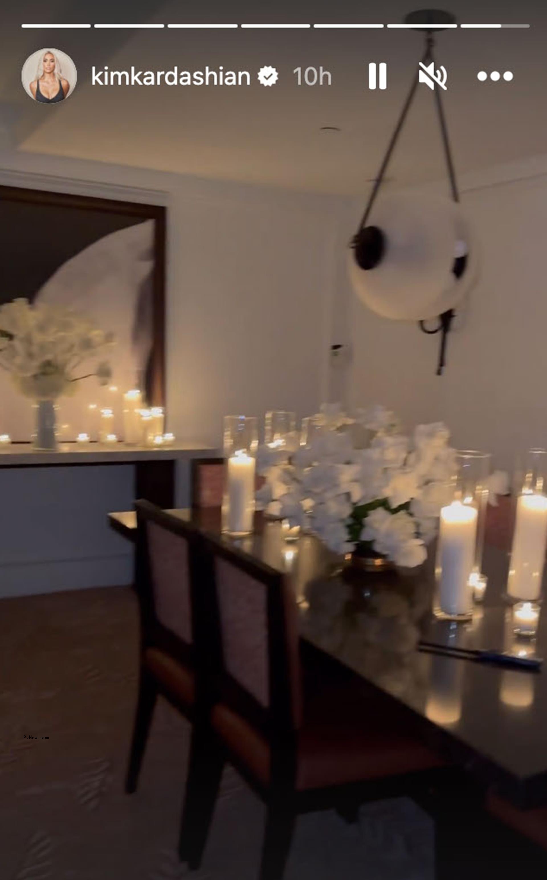 A screenshot of Kim Kardashian's pre-Met Gala massage room