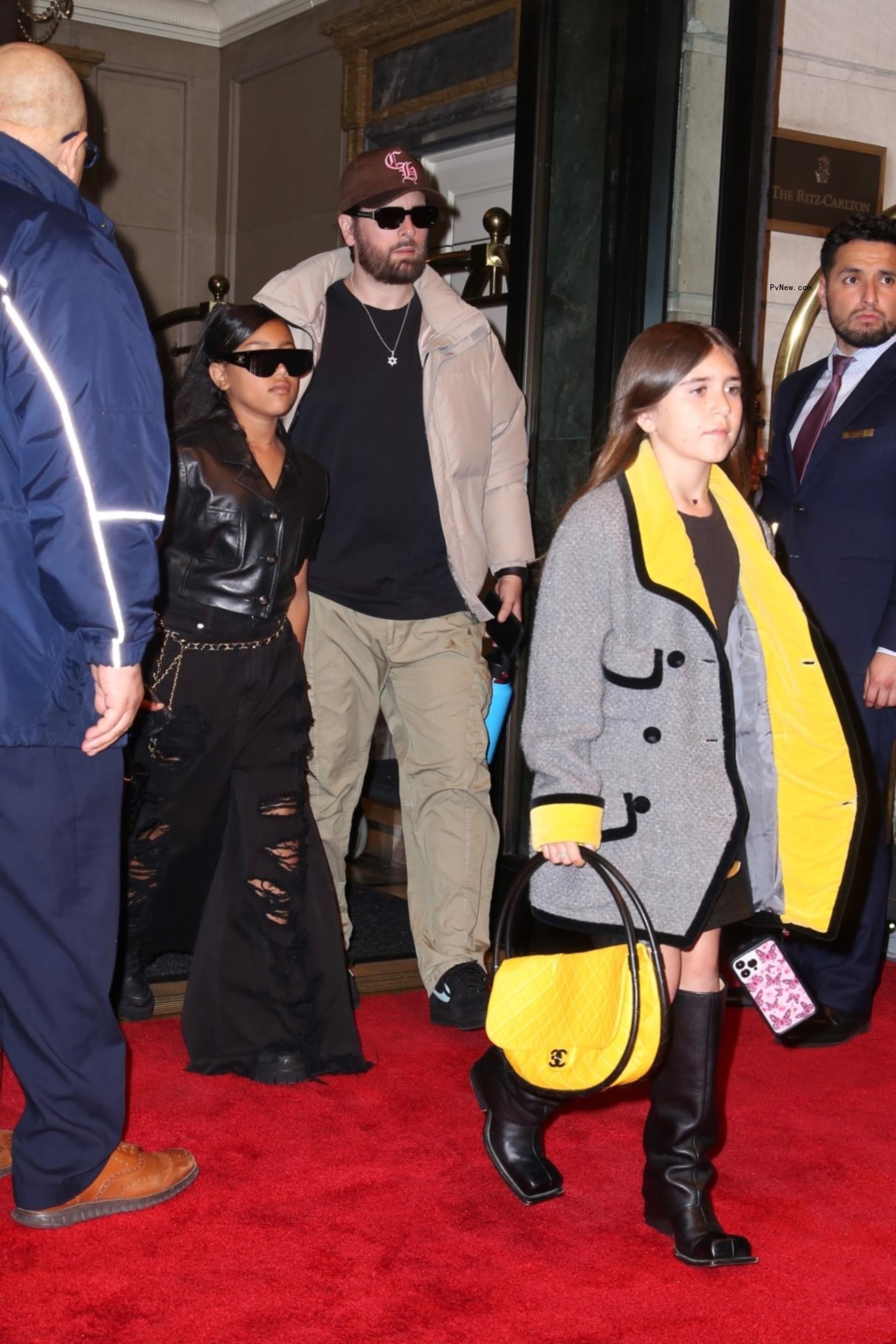 Penelope Disick and North West arrive in NYC.