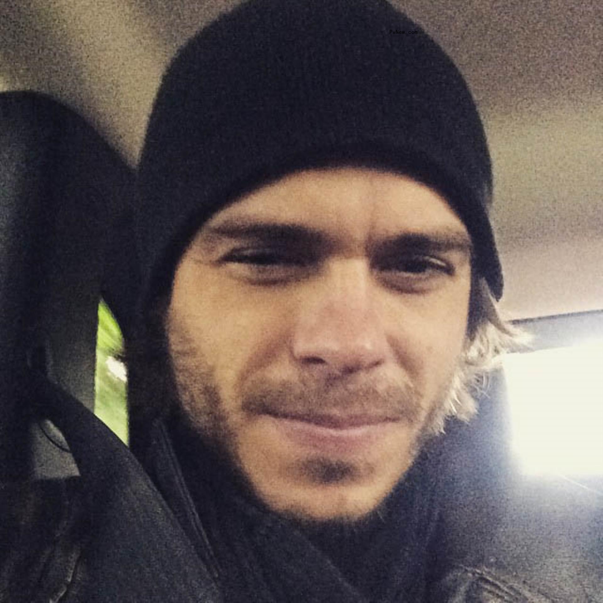 Matthew Lawrence takes selfie in beanie