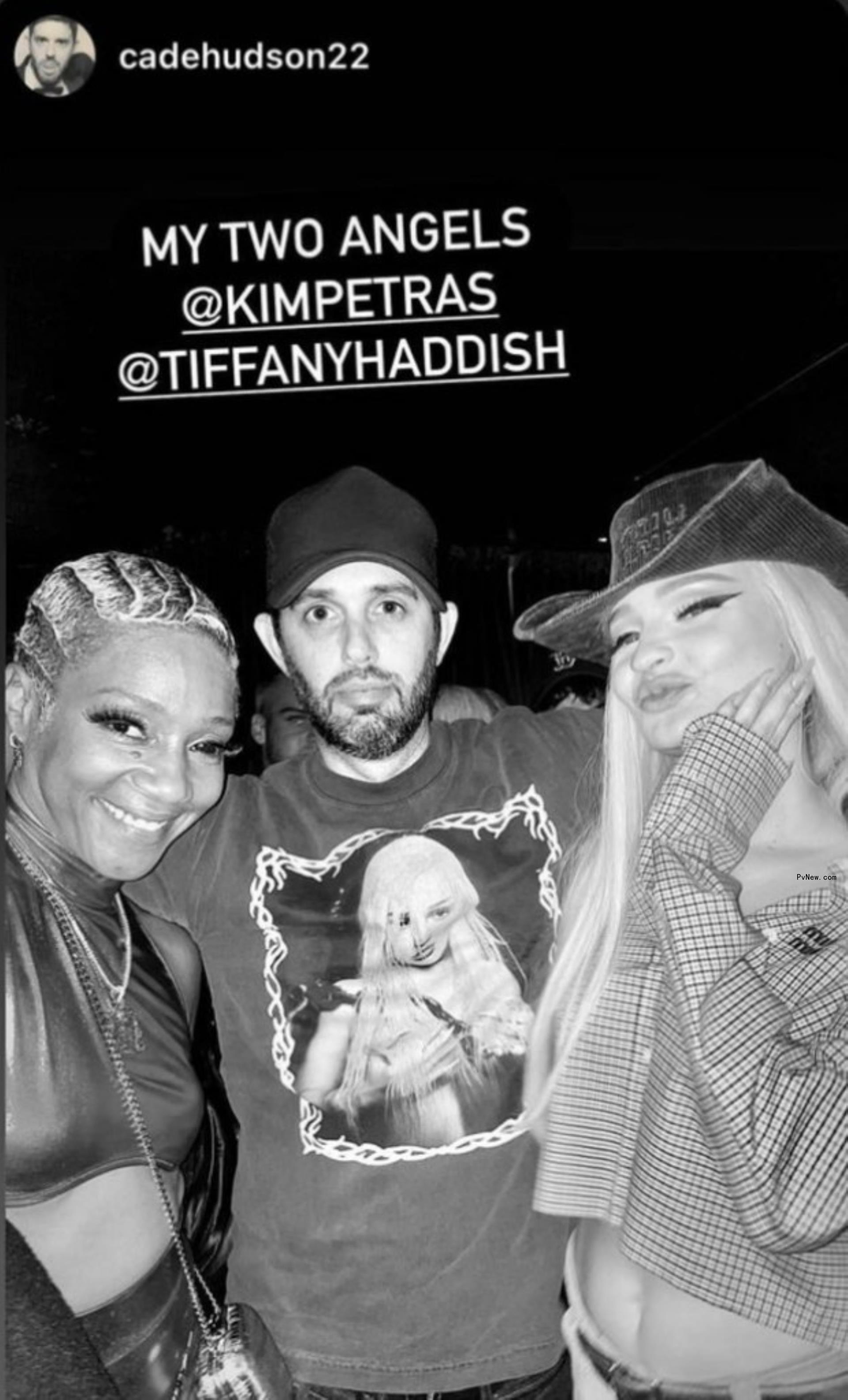 Tiffany Haddish, Cade Hudson and Kim Petras posing together at Zero Bond.