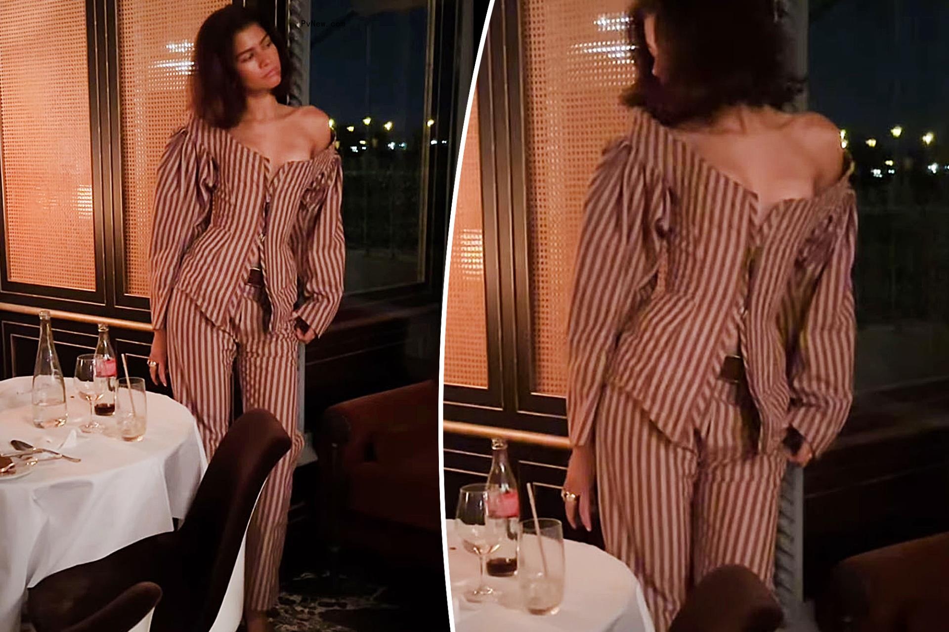 Zendaya shows off her curves in striped corset suit in Paris: ‘Unbelievable’