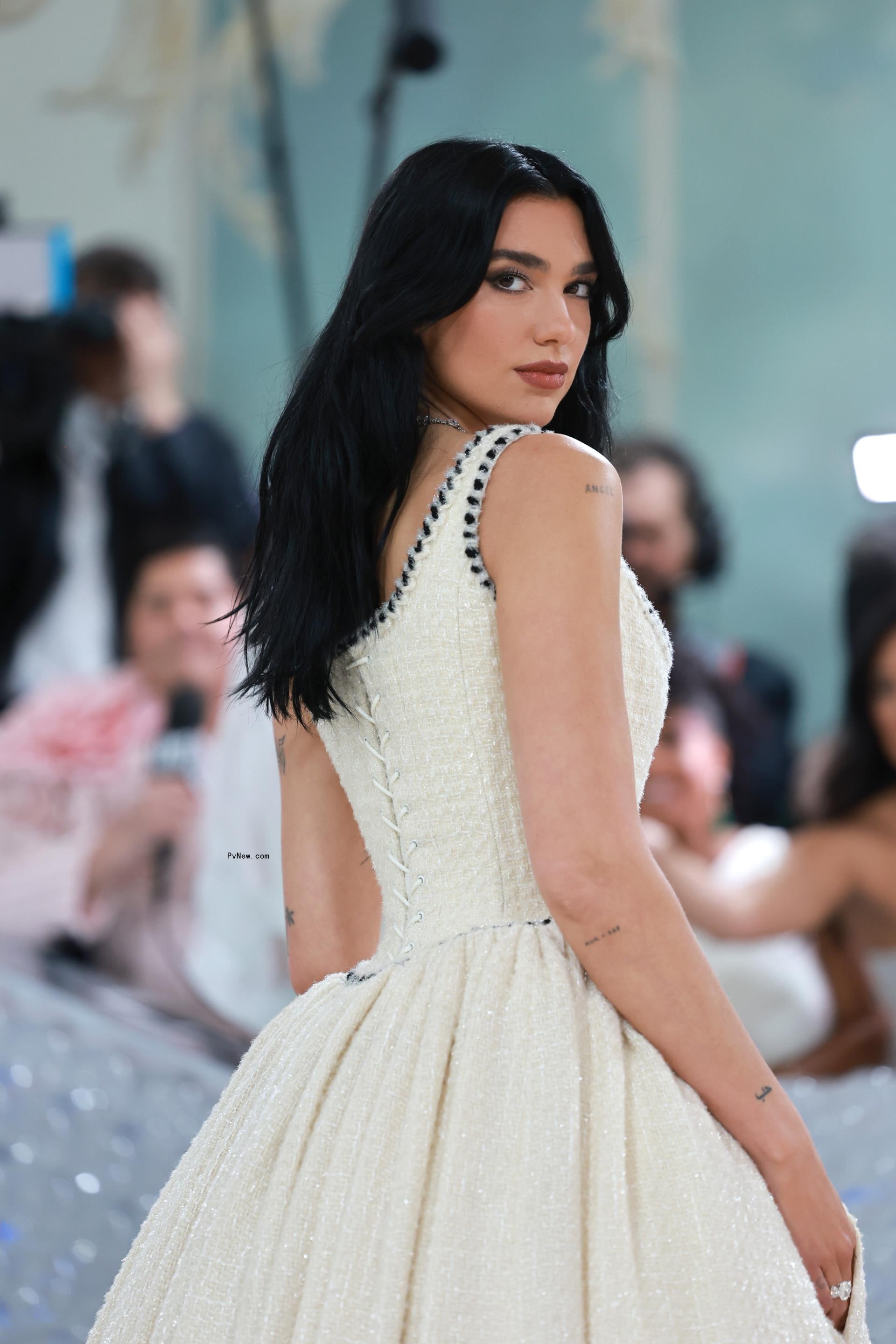 Dua Lipa walking the Met Gala 2023 red carpet