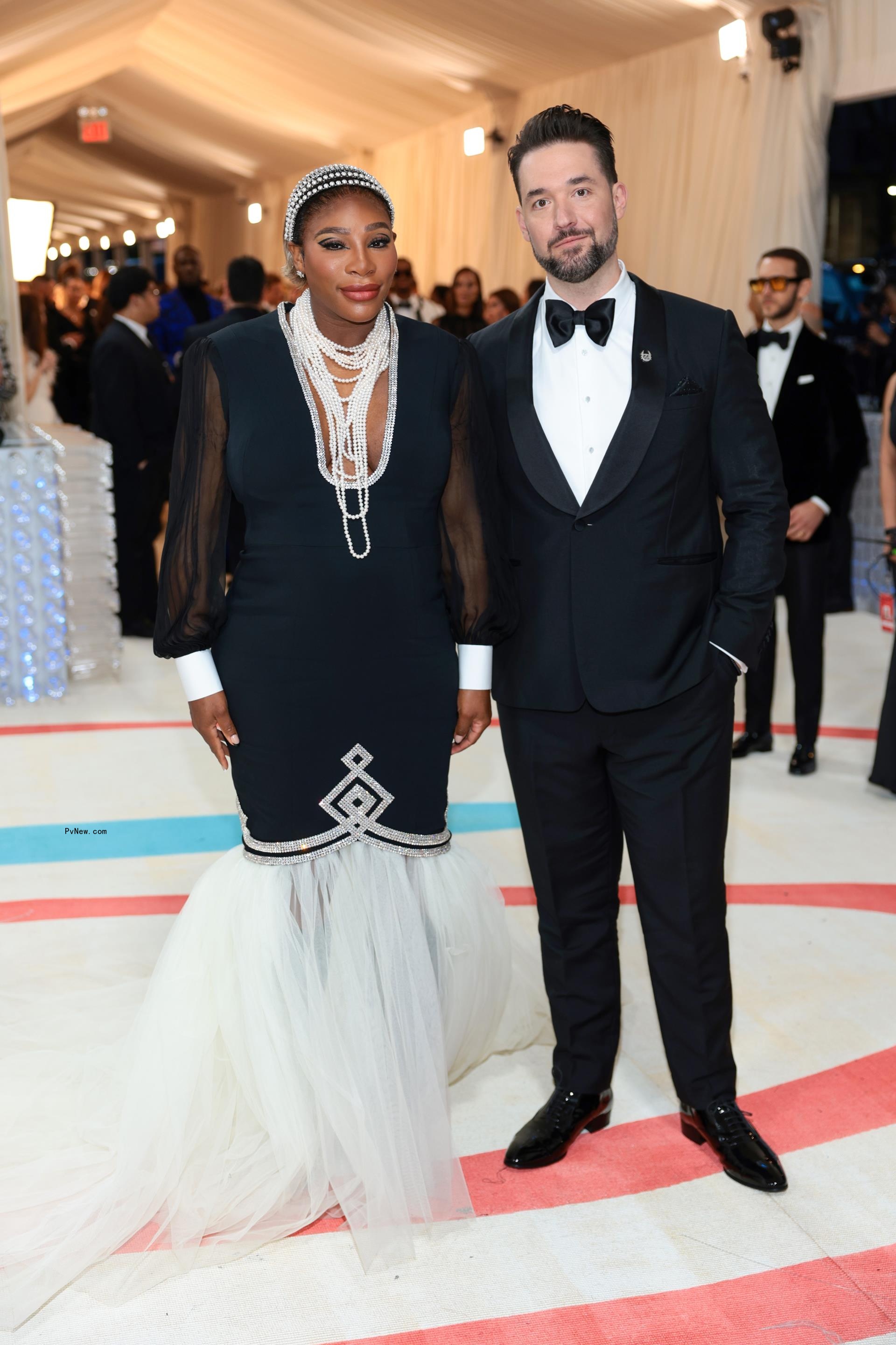 Serena Williams and Alexis Ohanian on Met Gala red carpet
