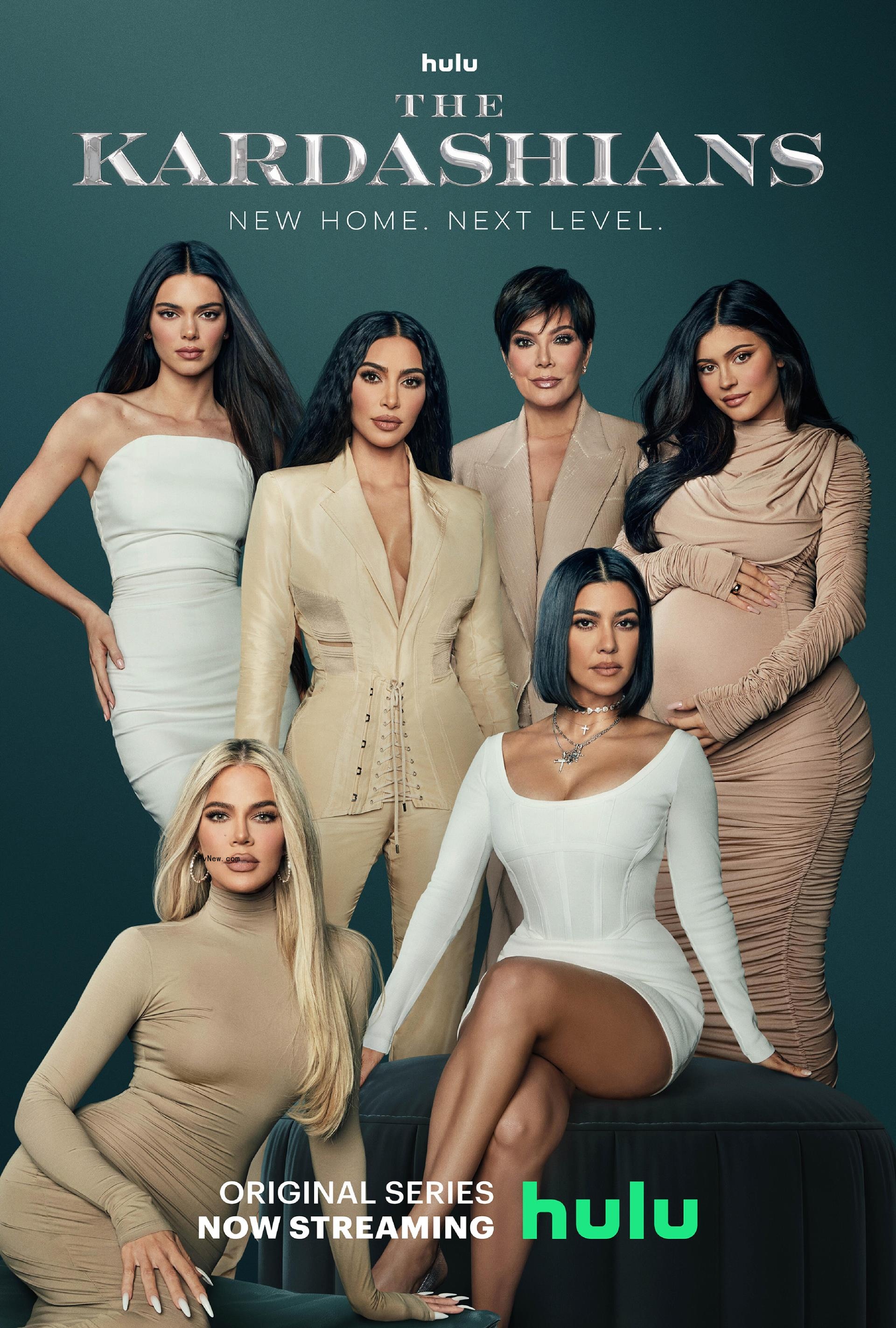 Kim Kardashian, Kourtney Kardashian, Khloé Kardashian, Kendall Jenner, Kylie Jenner and Kris Jenner pose for promo