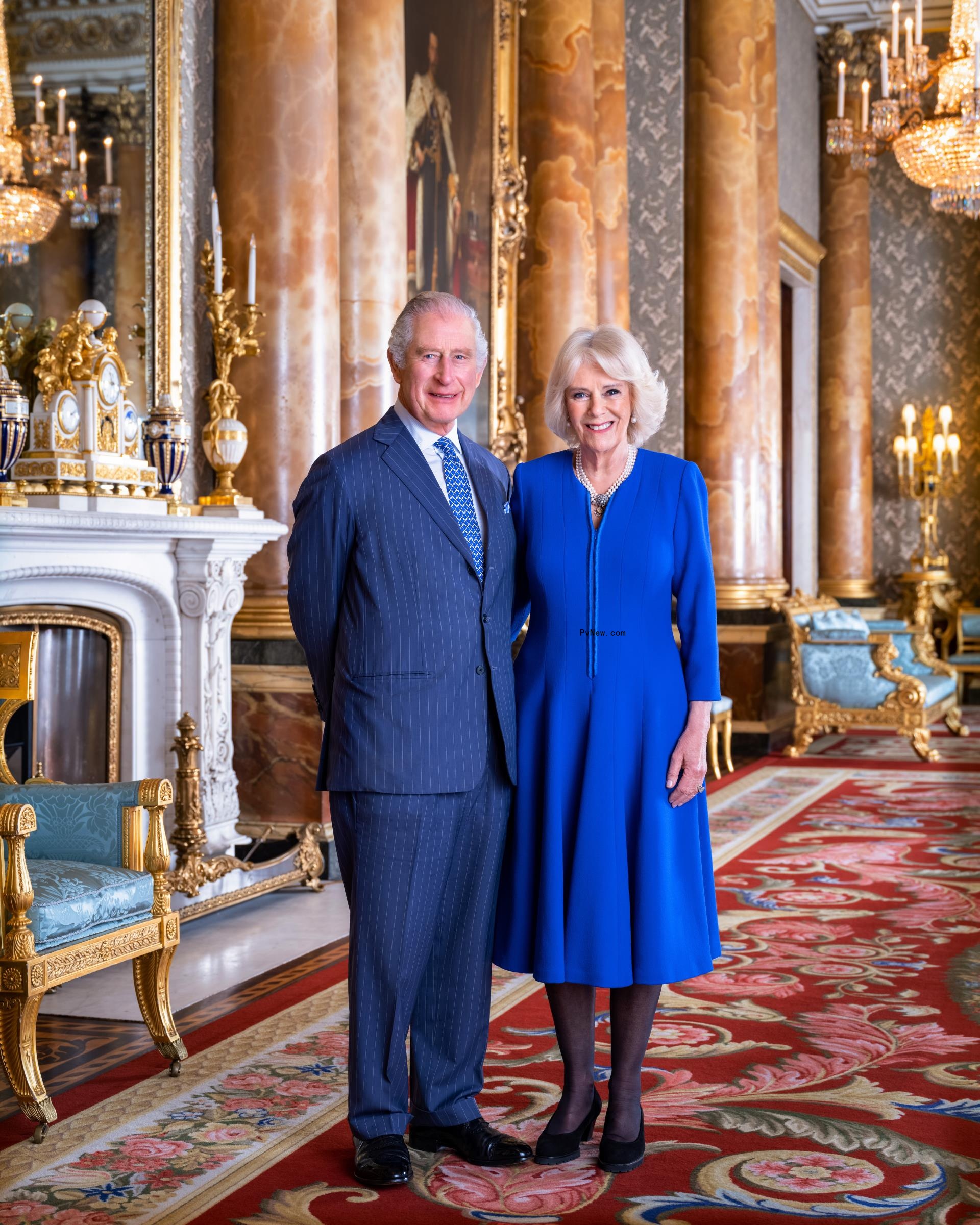 King Charles III and Queen Camilla posing together