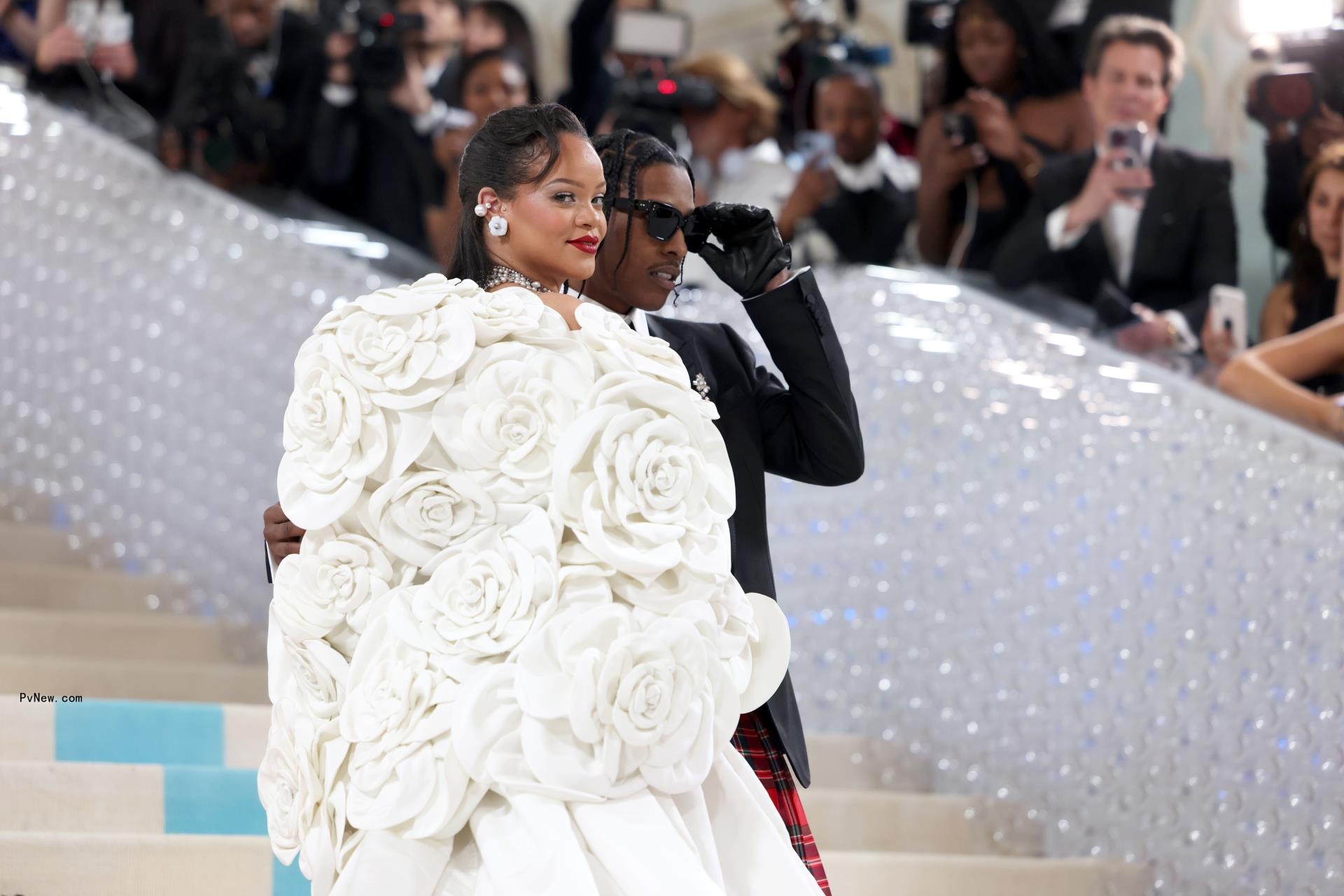 Rihanna and A$AP Rocky at the Met