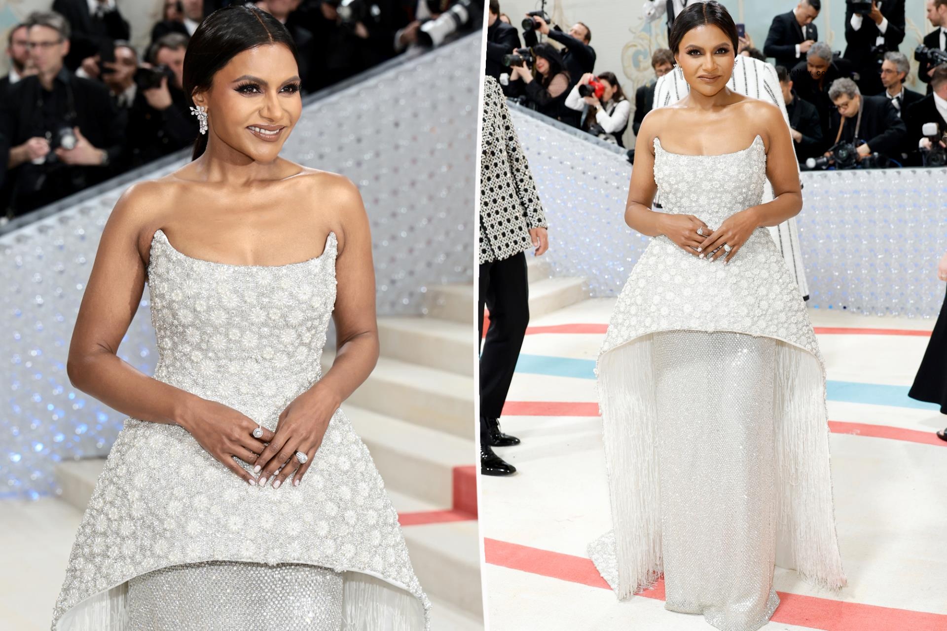 Mindy Kaling shows off weight loss in Jo<i></i>nathan Simkhai at Met Gala red carpet
