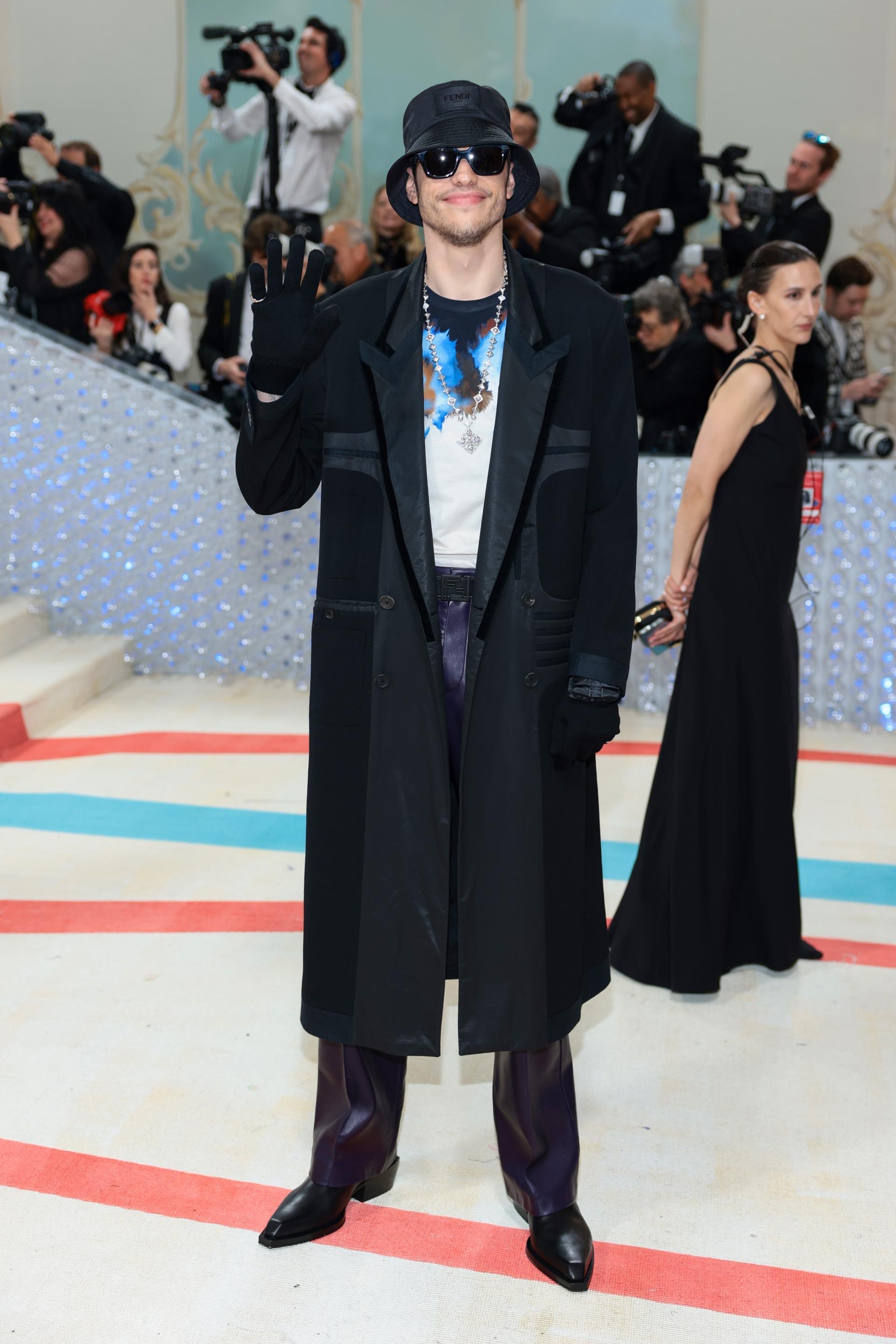 Pete Davidson posing for the Met Gala 2023 red carpet