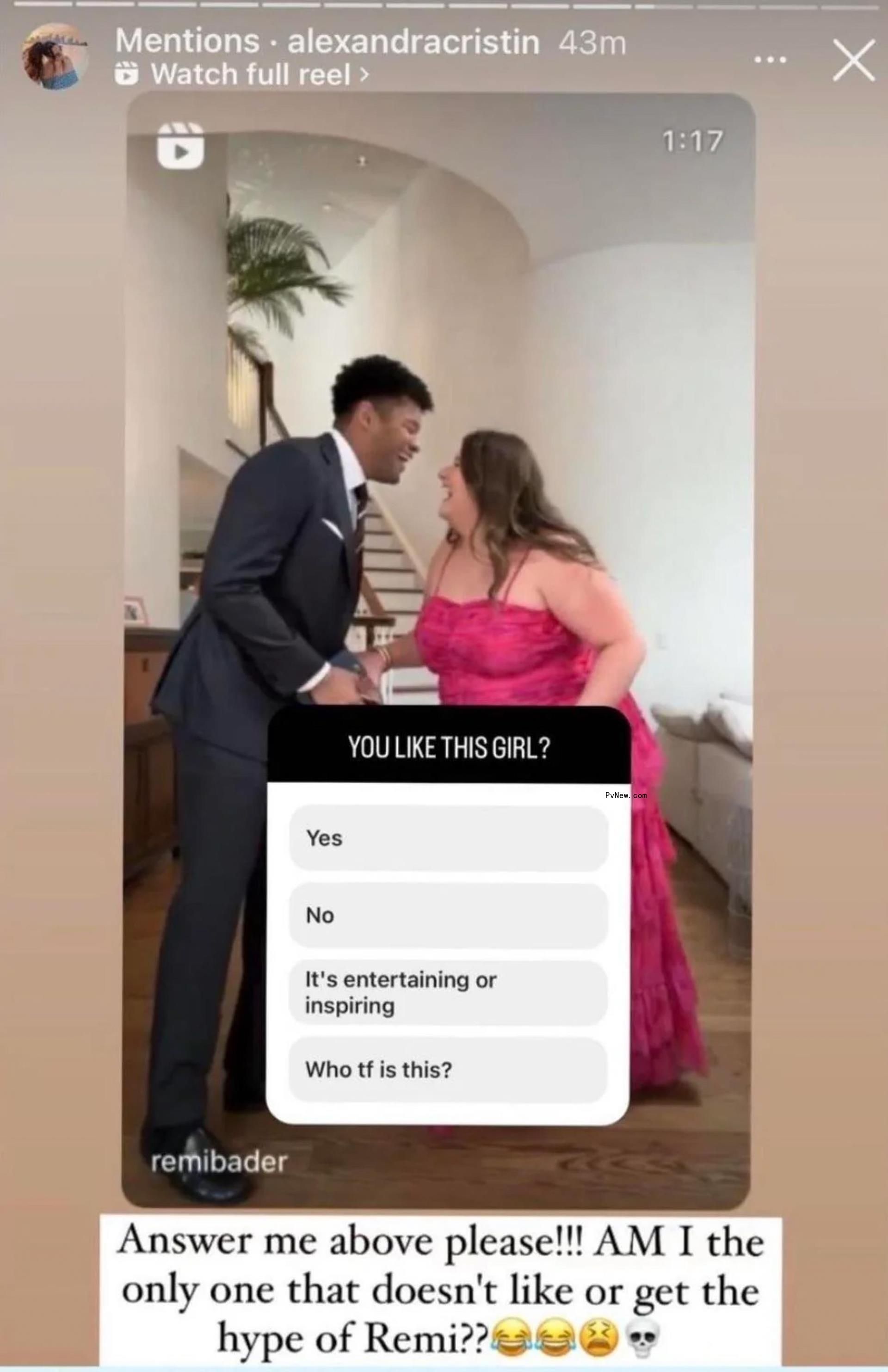 Alexandra Cristin Instagram Story